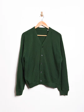 Cardigan 70s verde forest