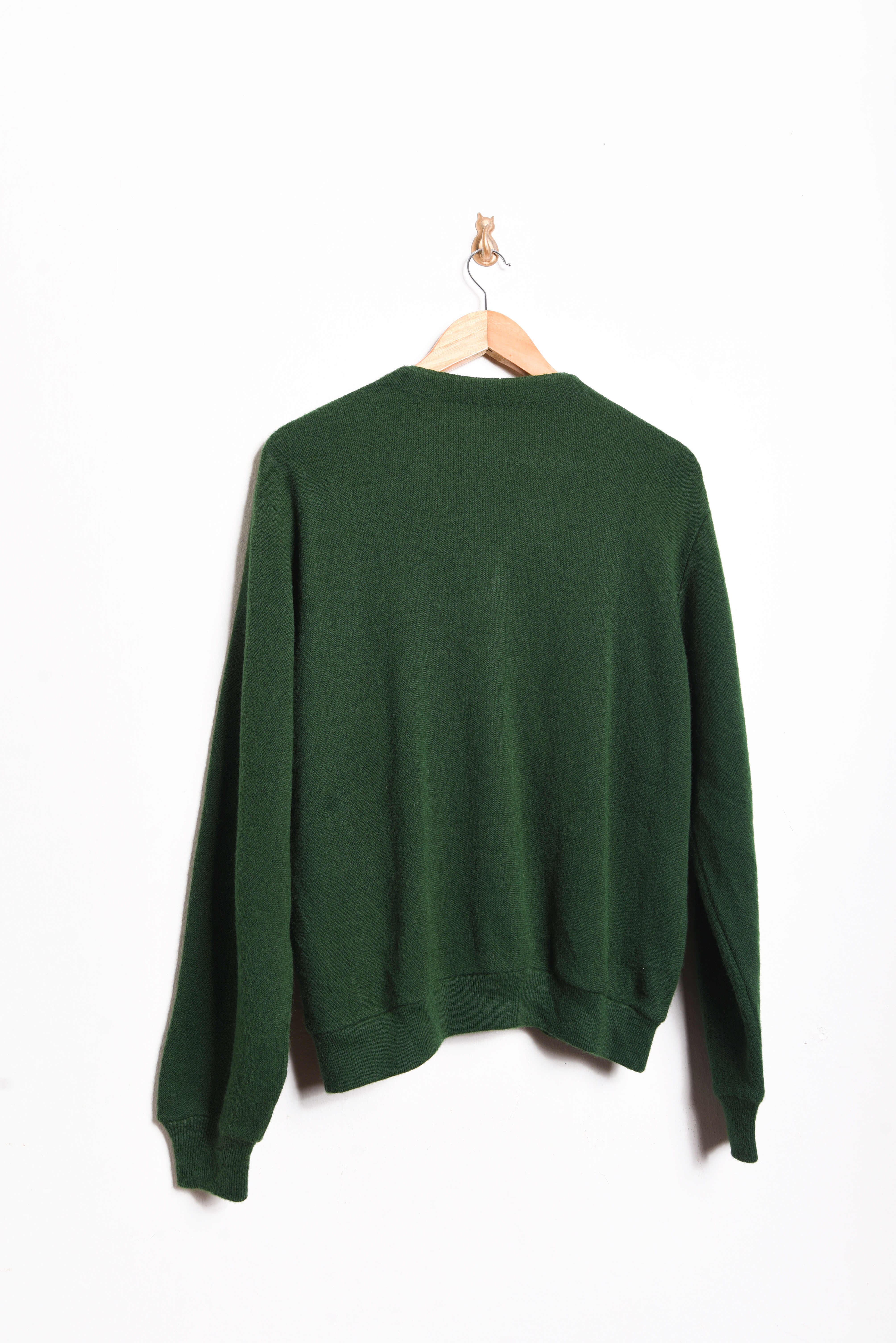 Cardigan 70s verde forest