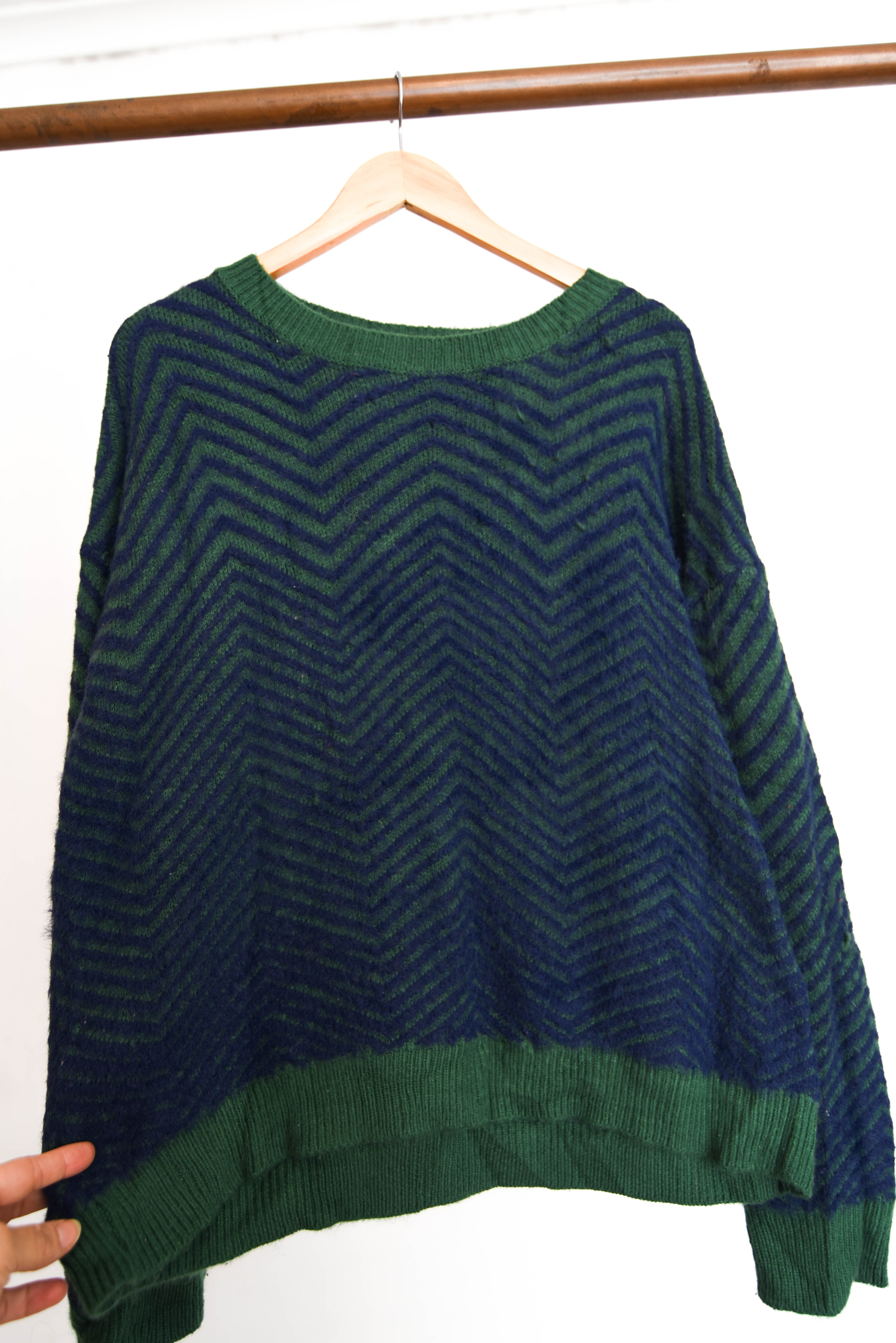 Chaleco bicolor zigzag