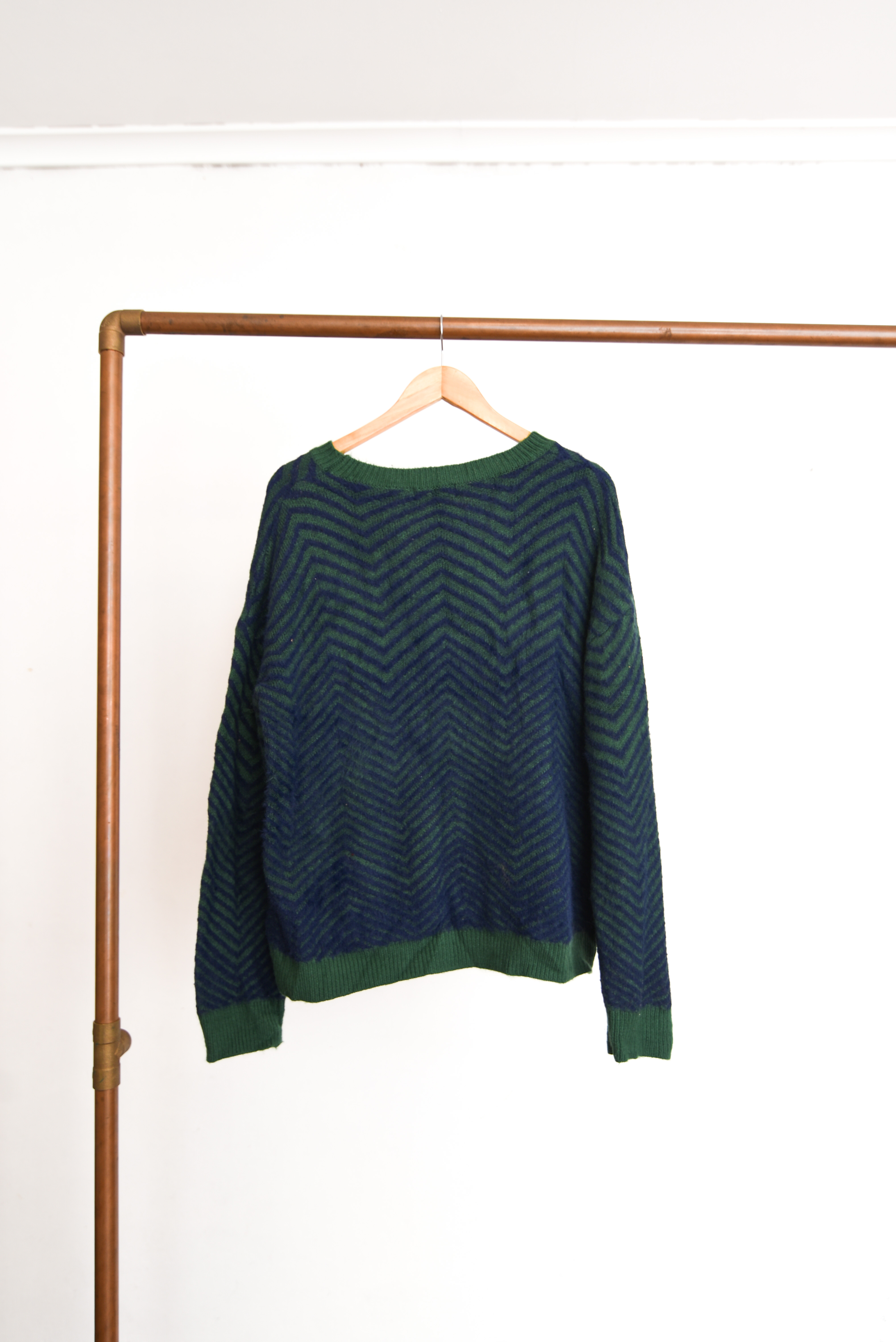 Chaleco bicolor zigzag