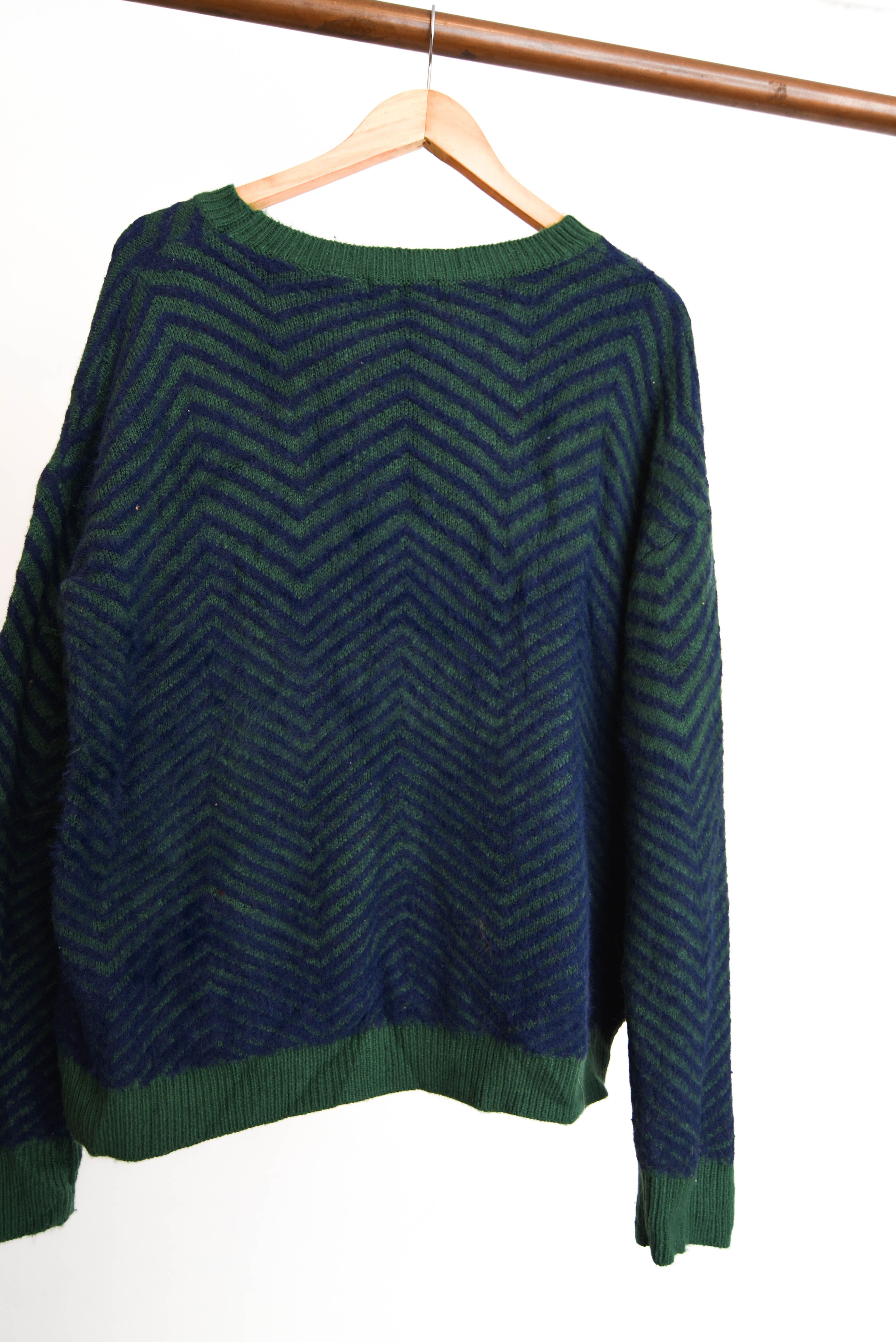 Chaleco bicolor zigzag