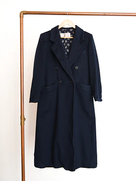 Abrigo sastrero lana navy vintage