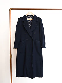 Abrigo sastrero lana navy vintage