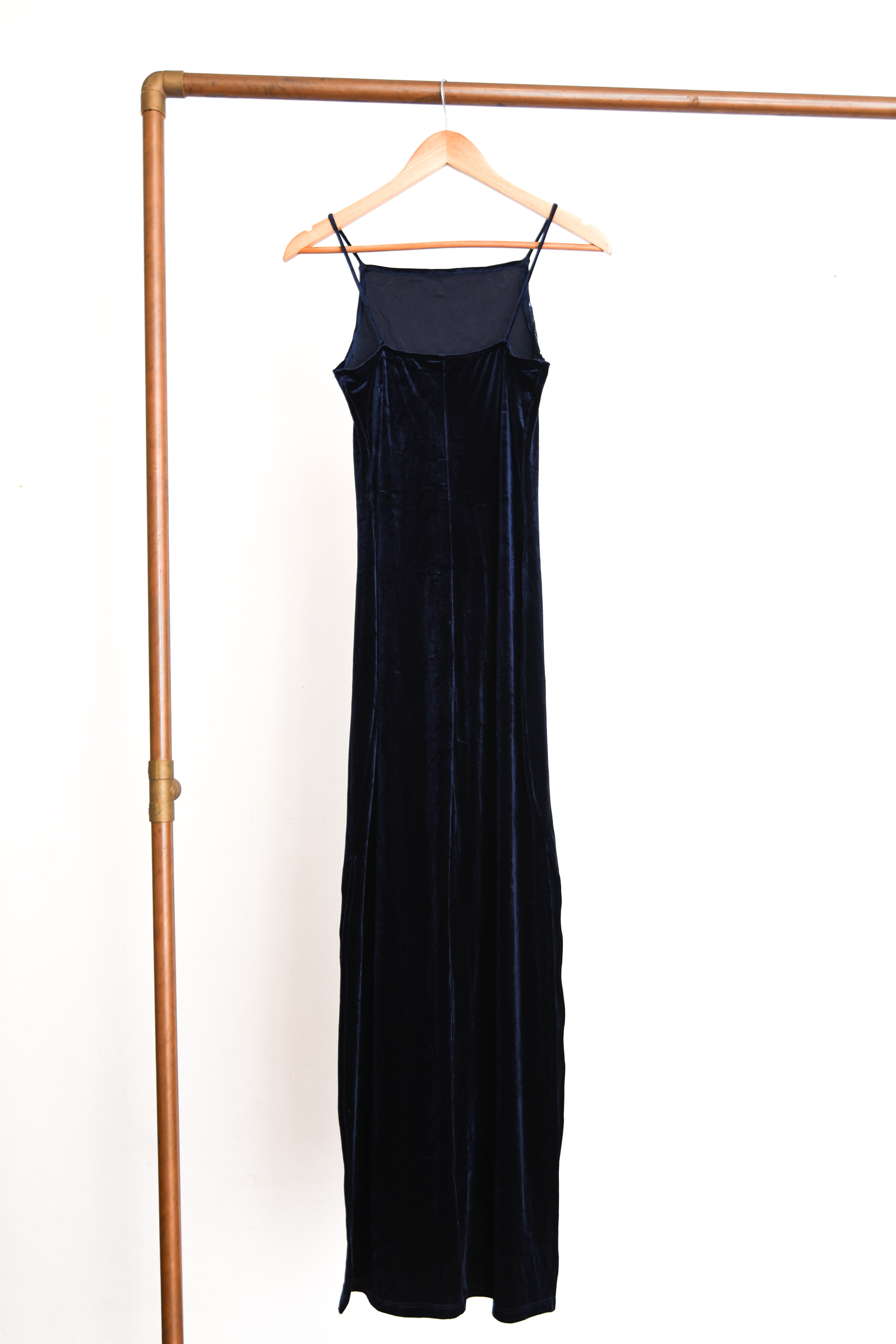 Vestido blue velvet brillos