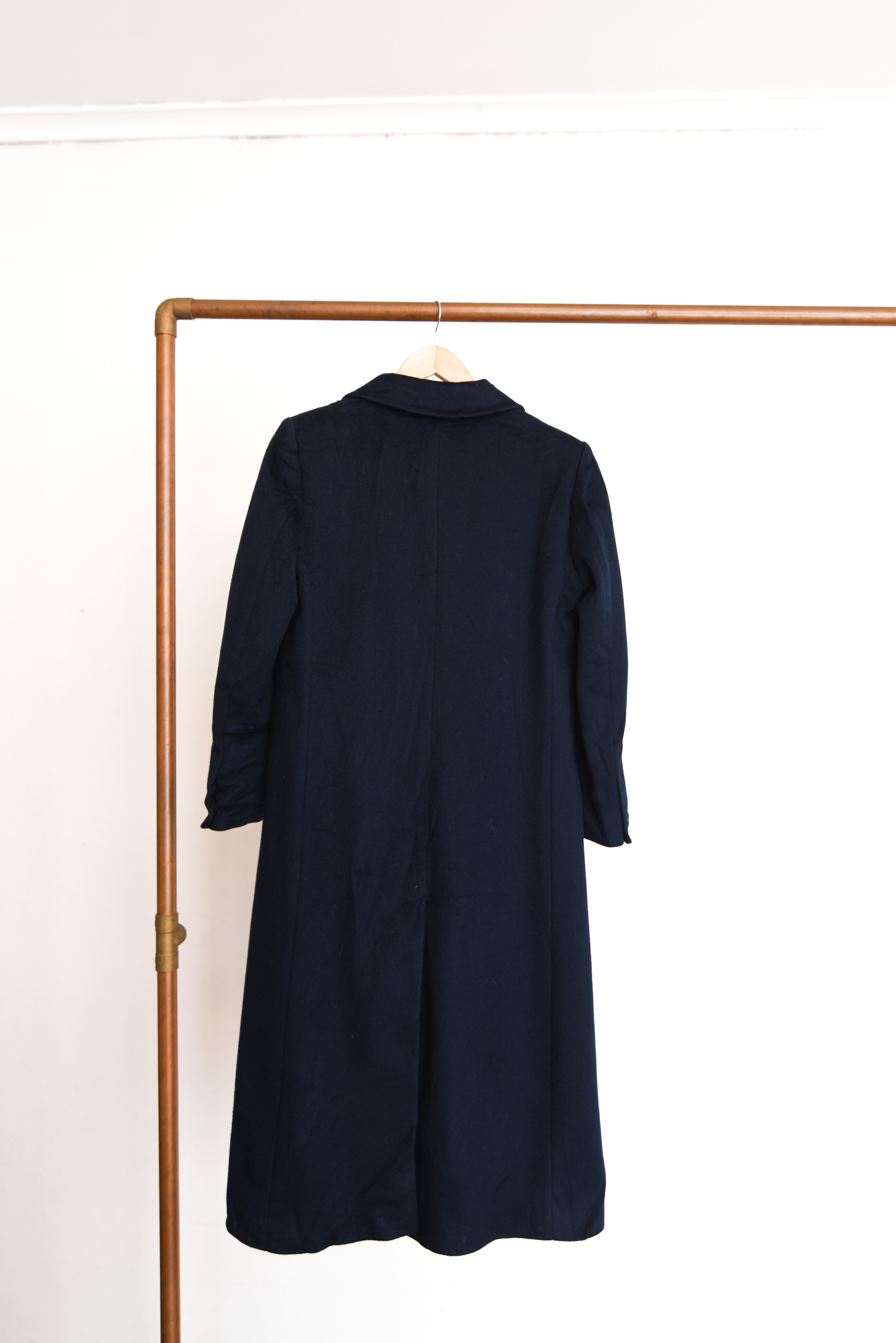 Abrigo sastrero lana navy vintage