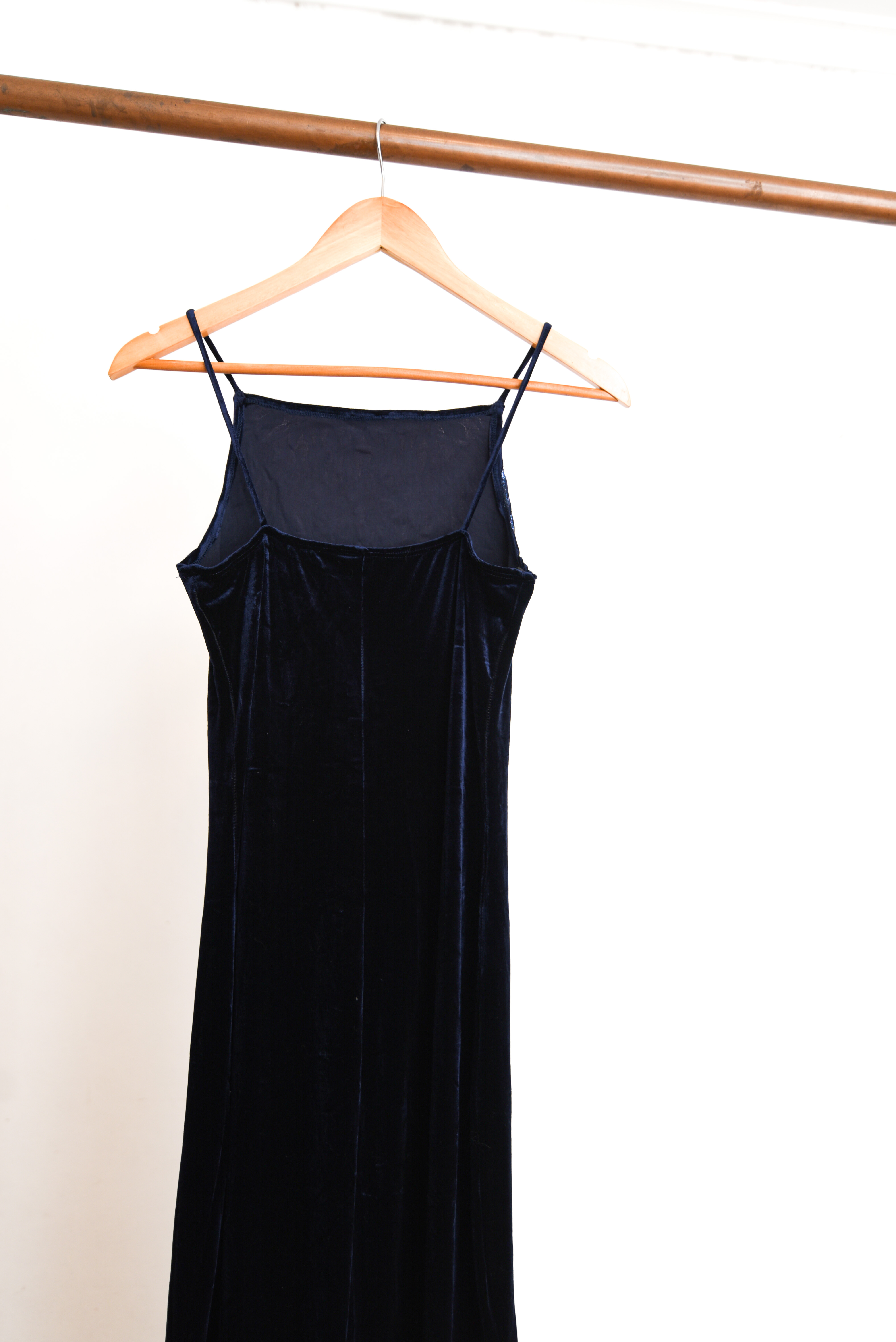 Vestido blue velvet brillos