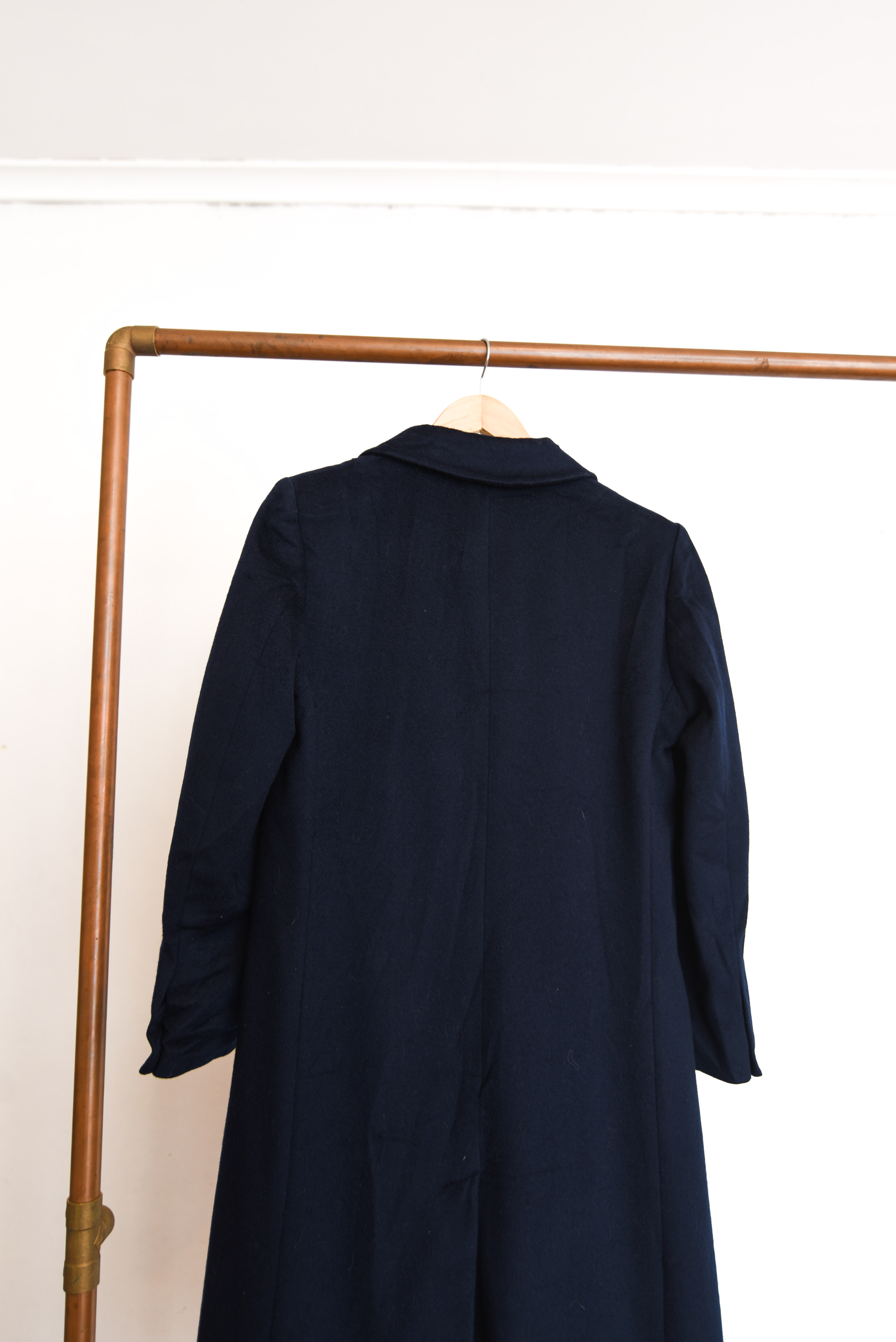 Abrigo sastrero lana navy vintage