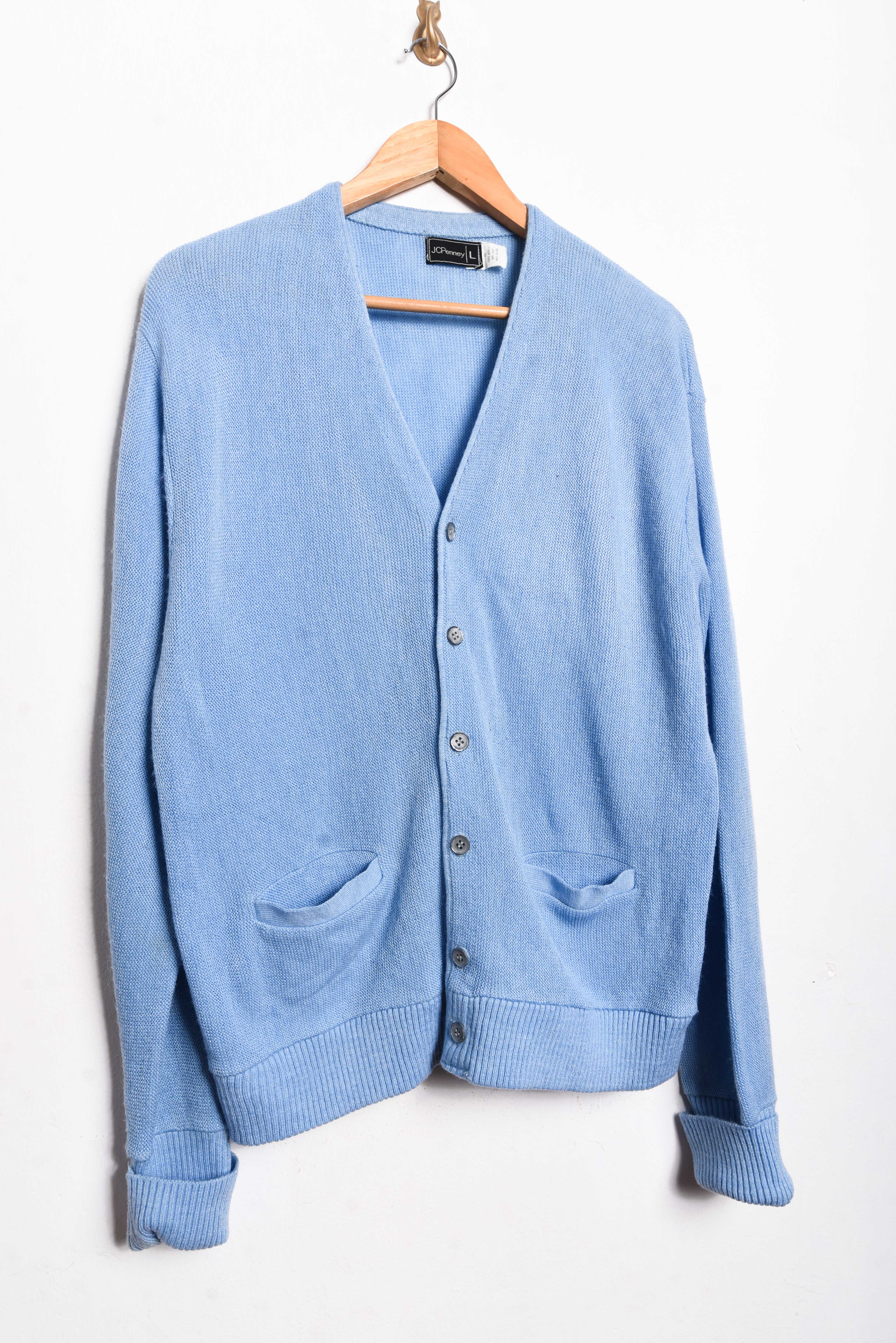Cardigan baby blue vintage 70s
