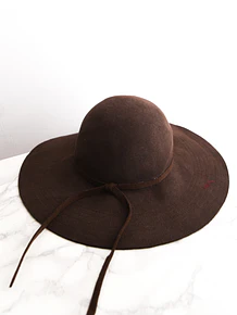 Sombrero café lana