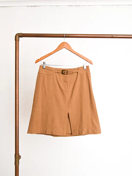 Falda lana camel vintage 90s
