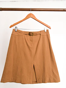 Falda lana camel vintage 90s