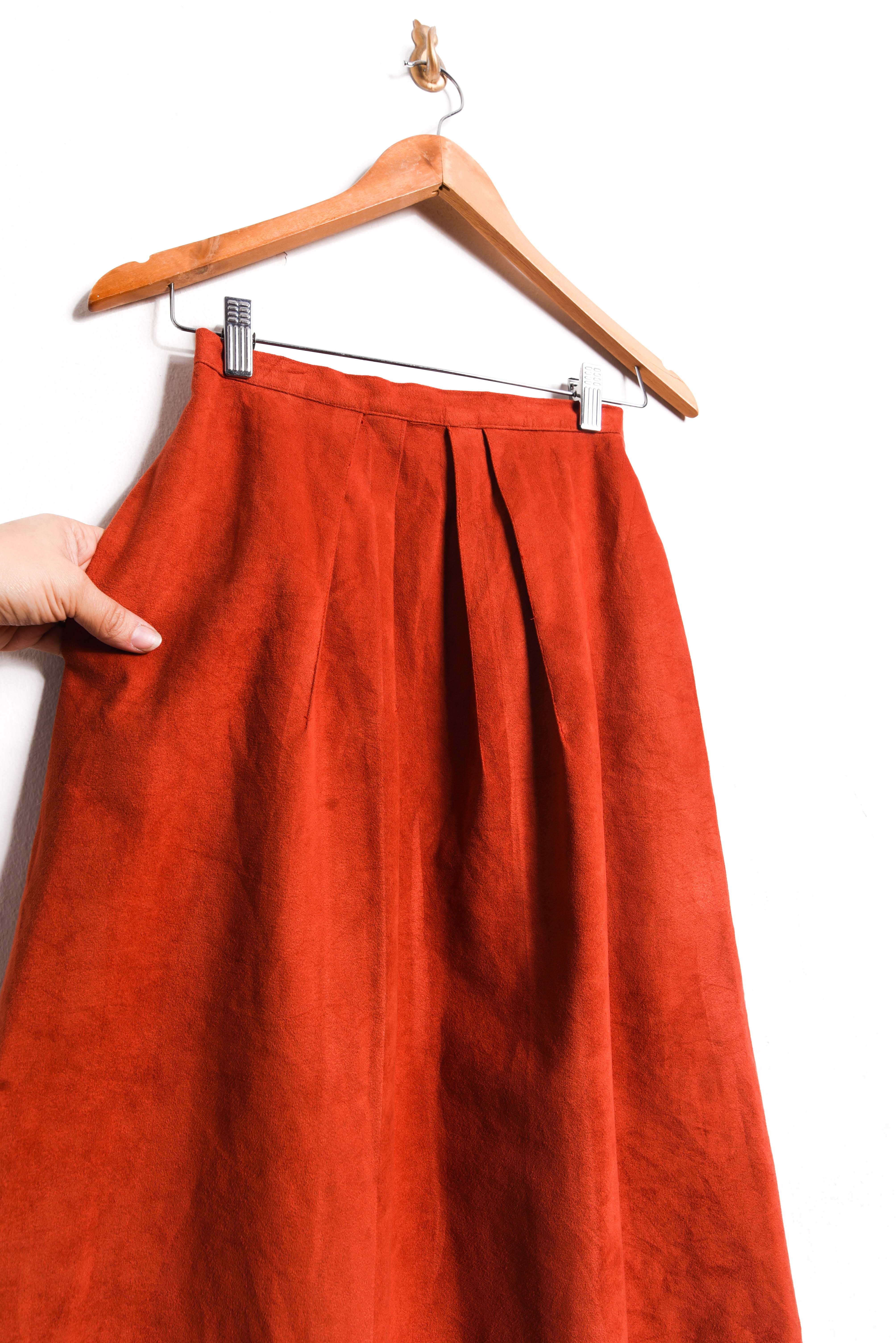 Falda vintage granate 70s