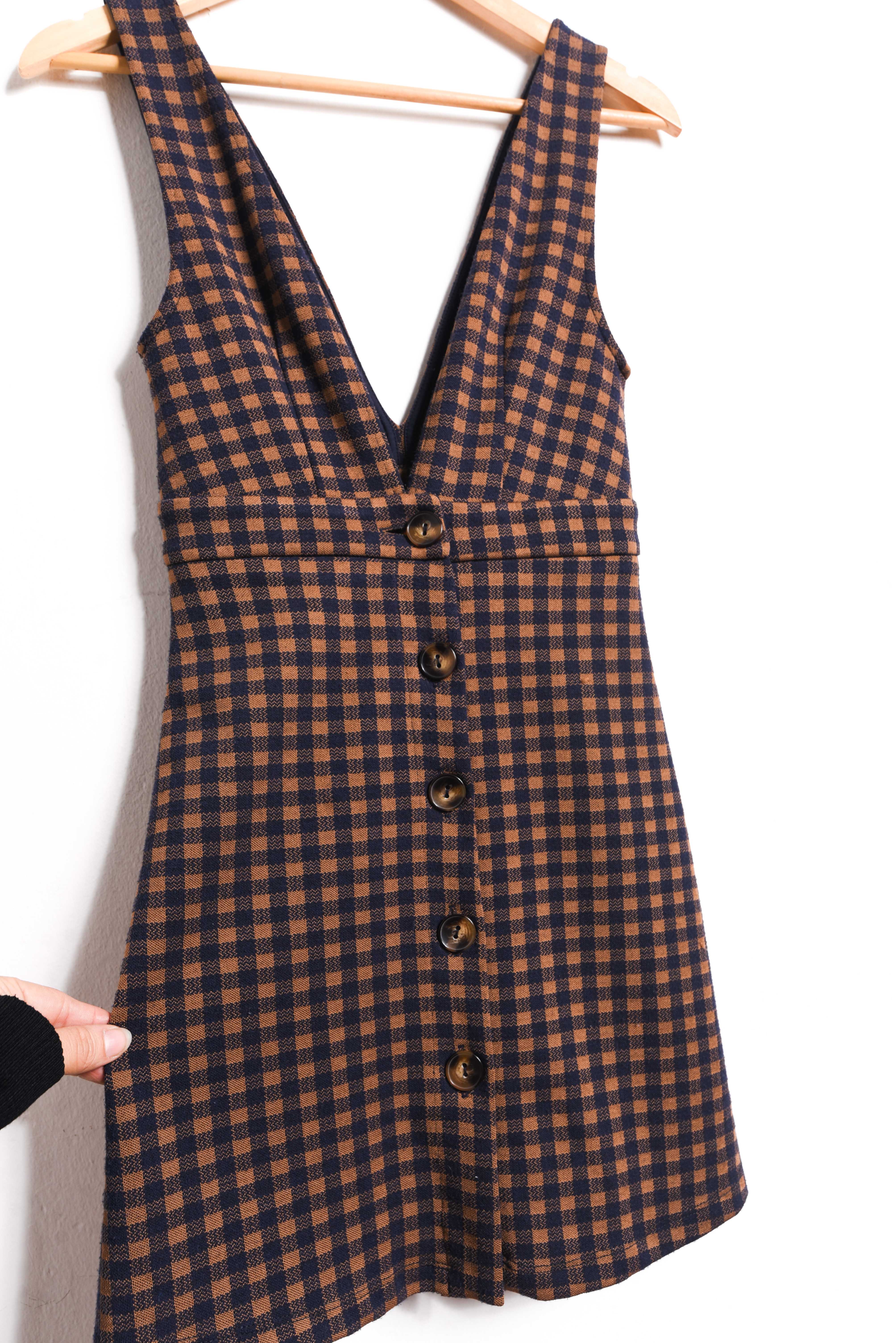 Vestido gingham Topshop