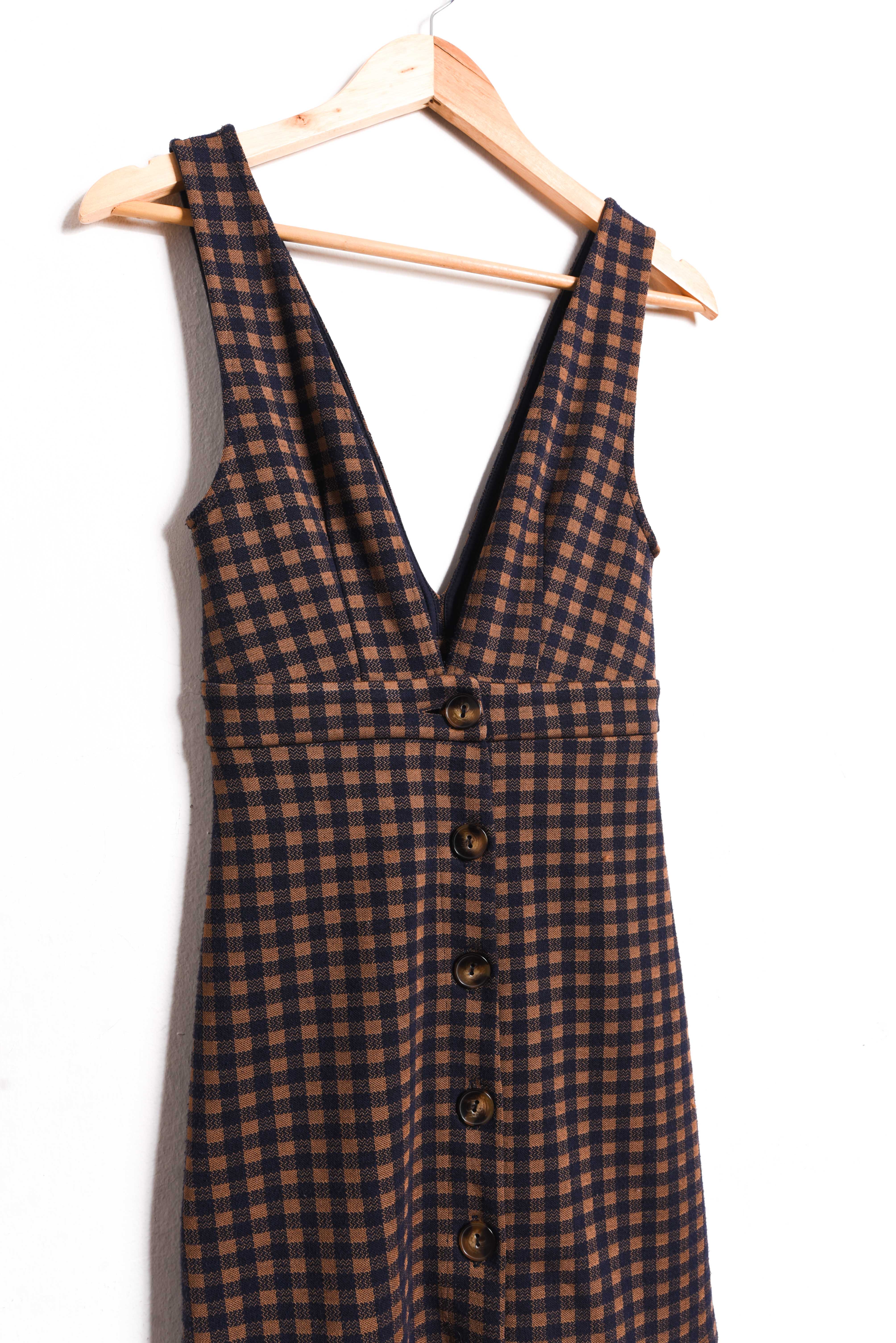 Vestido gingham Topshop
