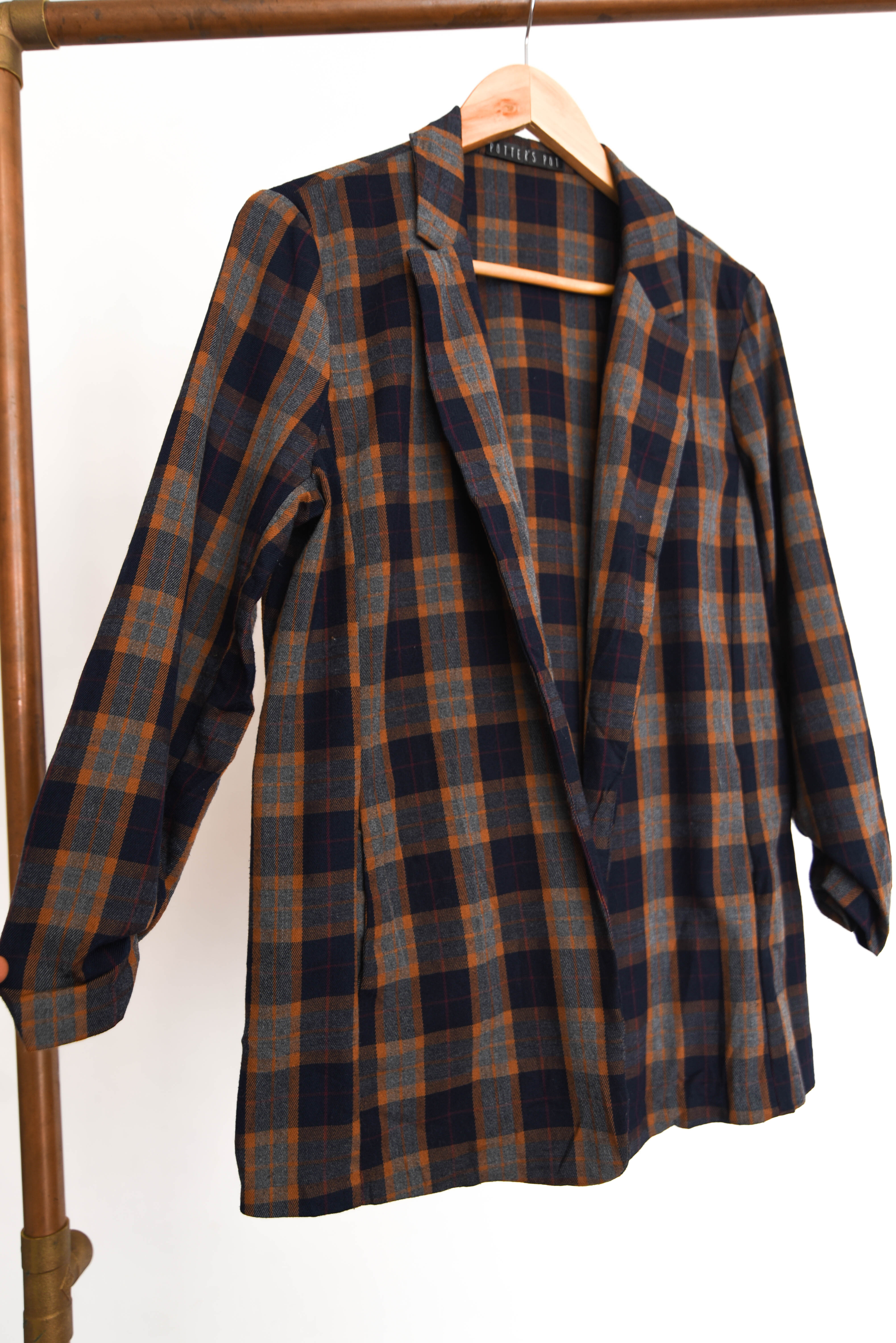 Blazer gingham tapado