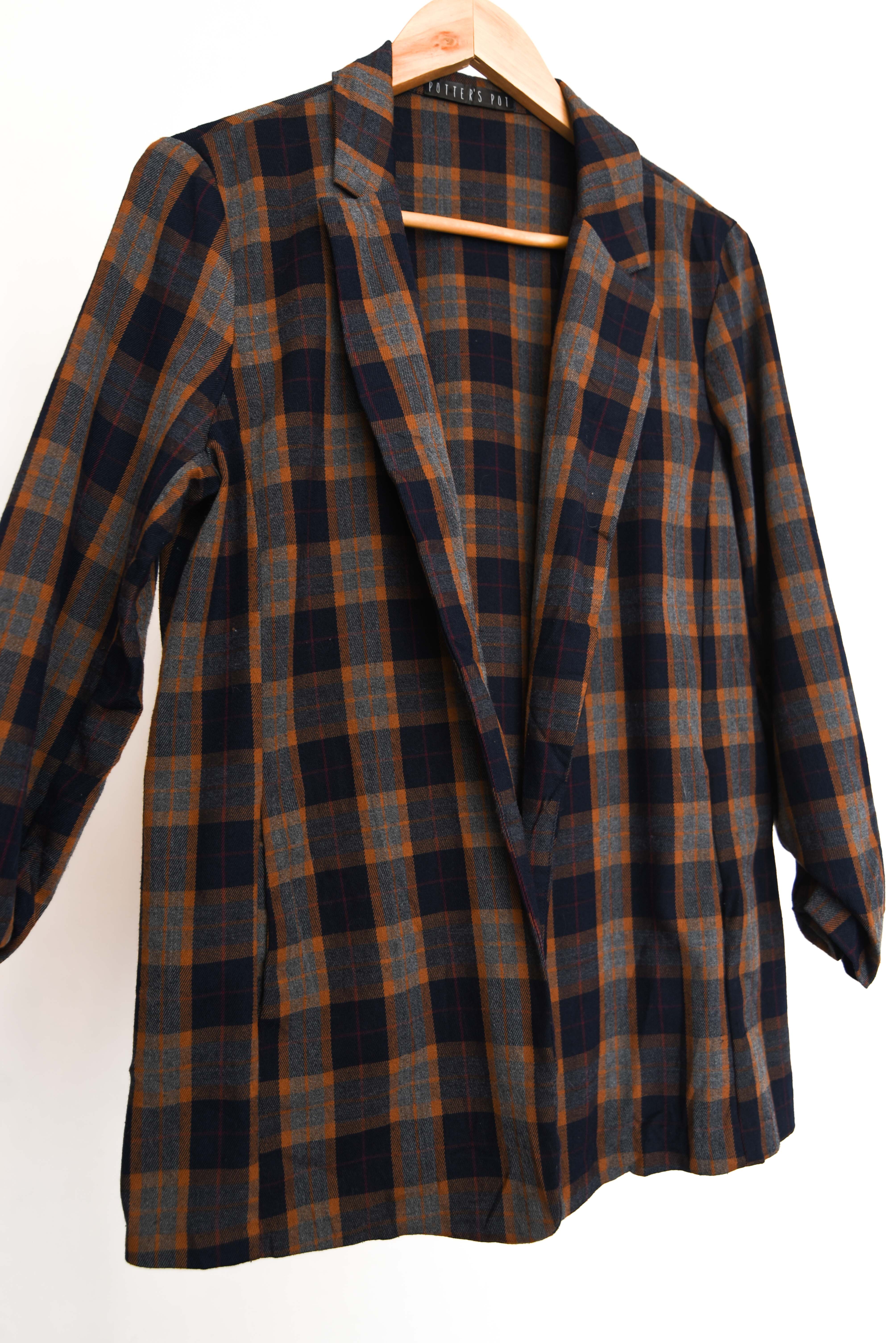 Blazer gingham tapado