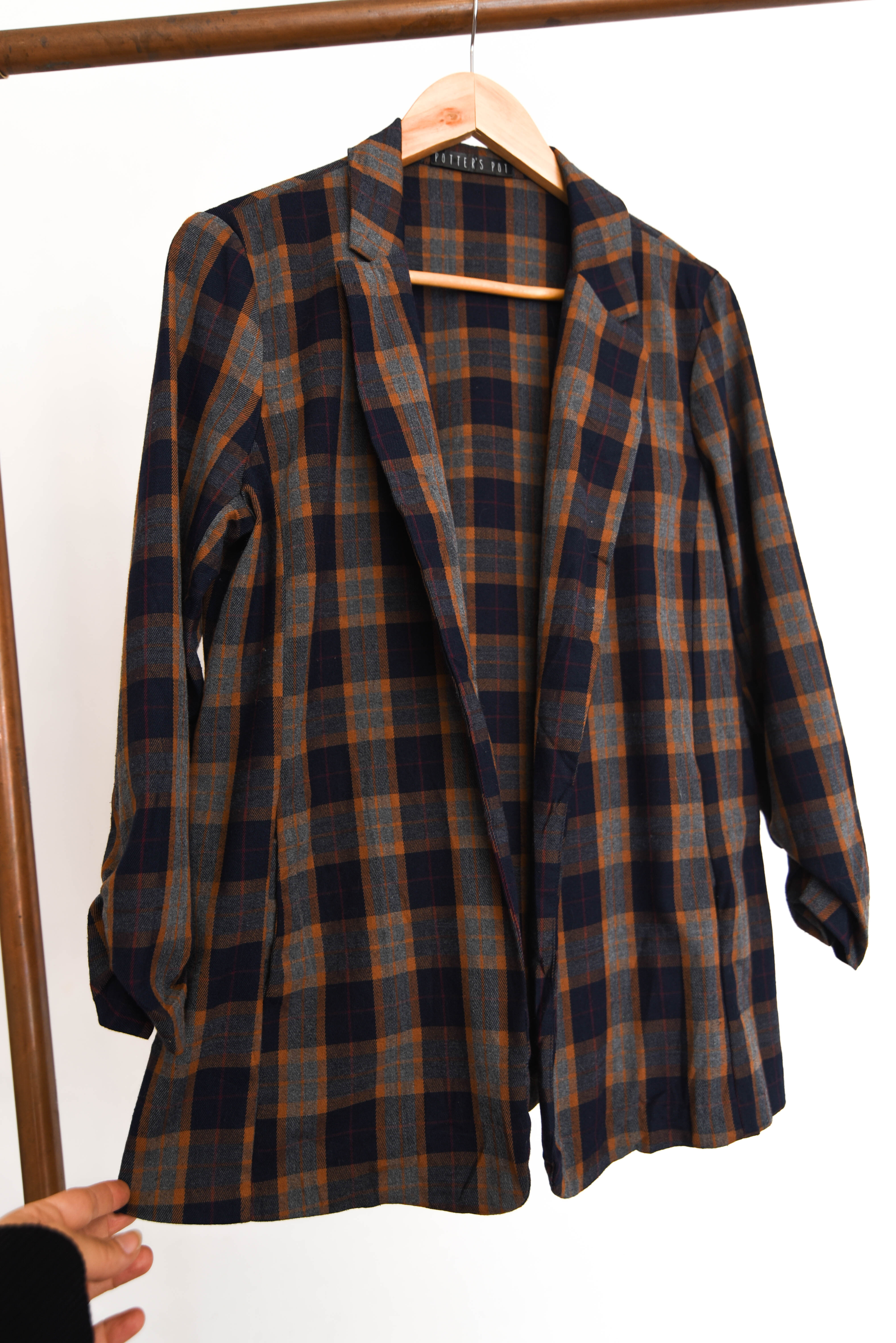Blazer gingham tapado
