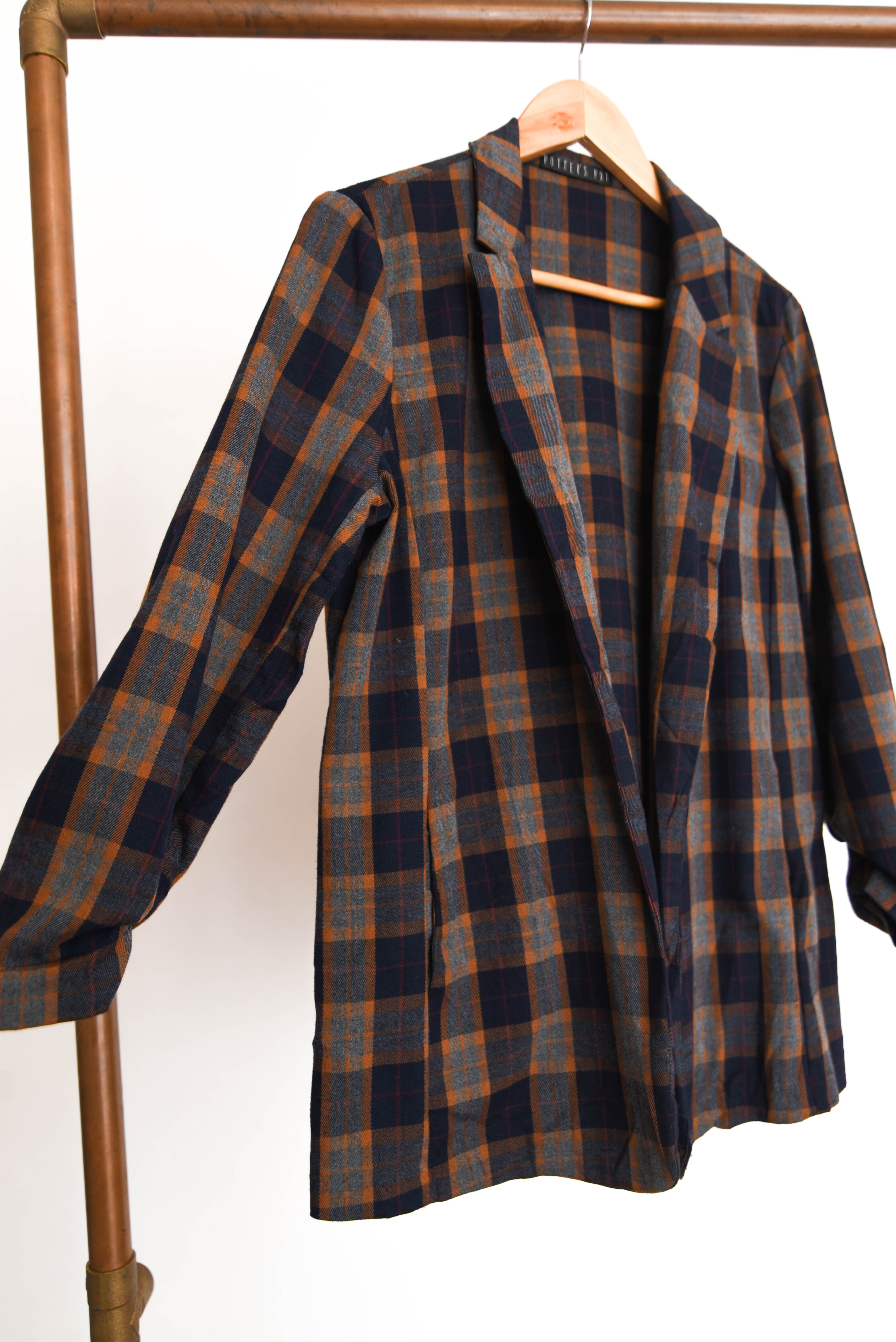 Blazer gingham tapado