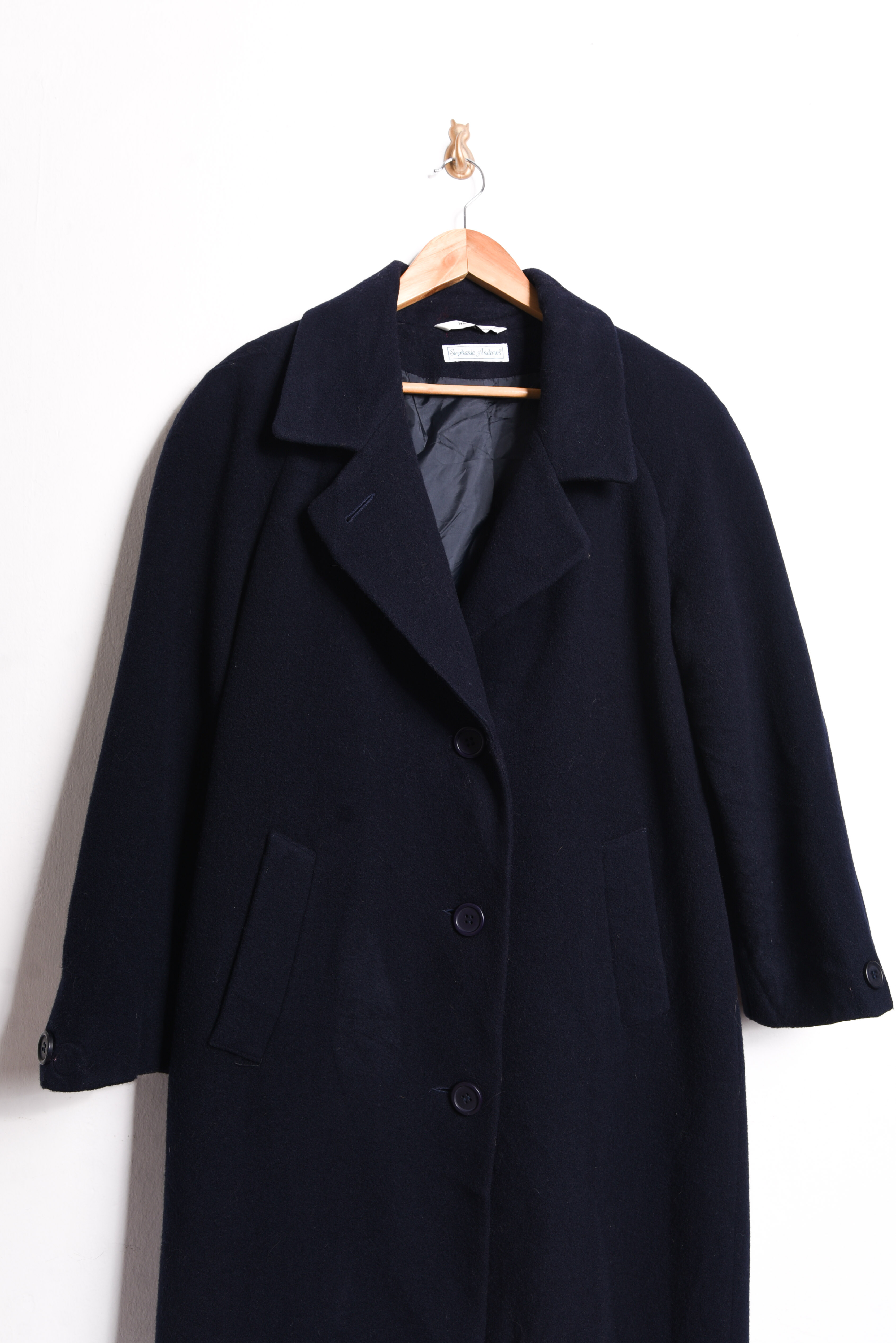 Abrigo lana blue navy vintage