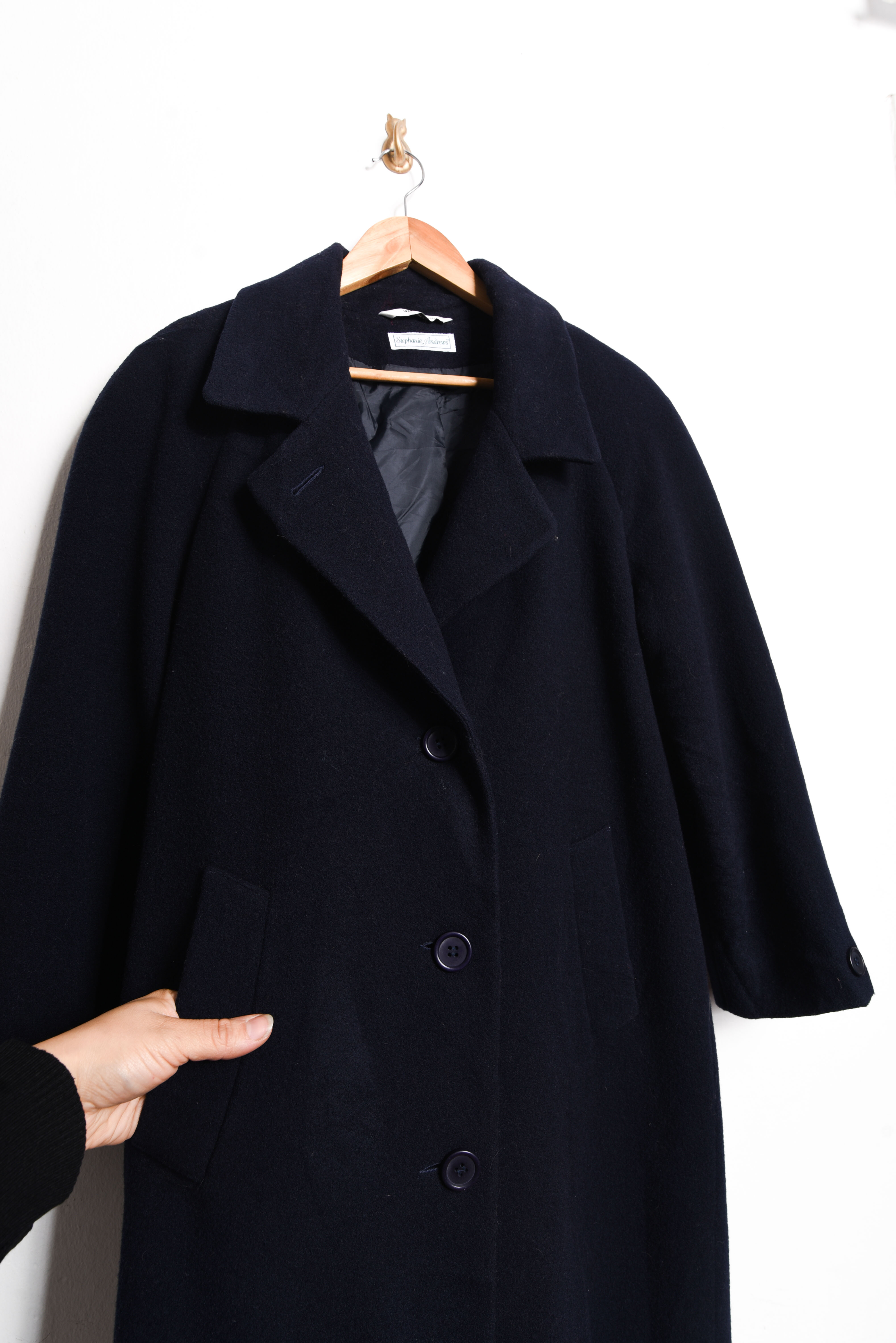 Abrigo lana blue navy vintage