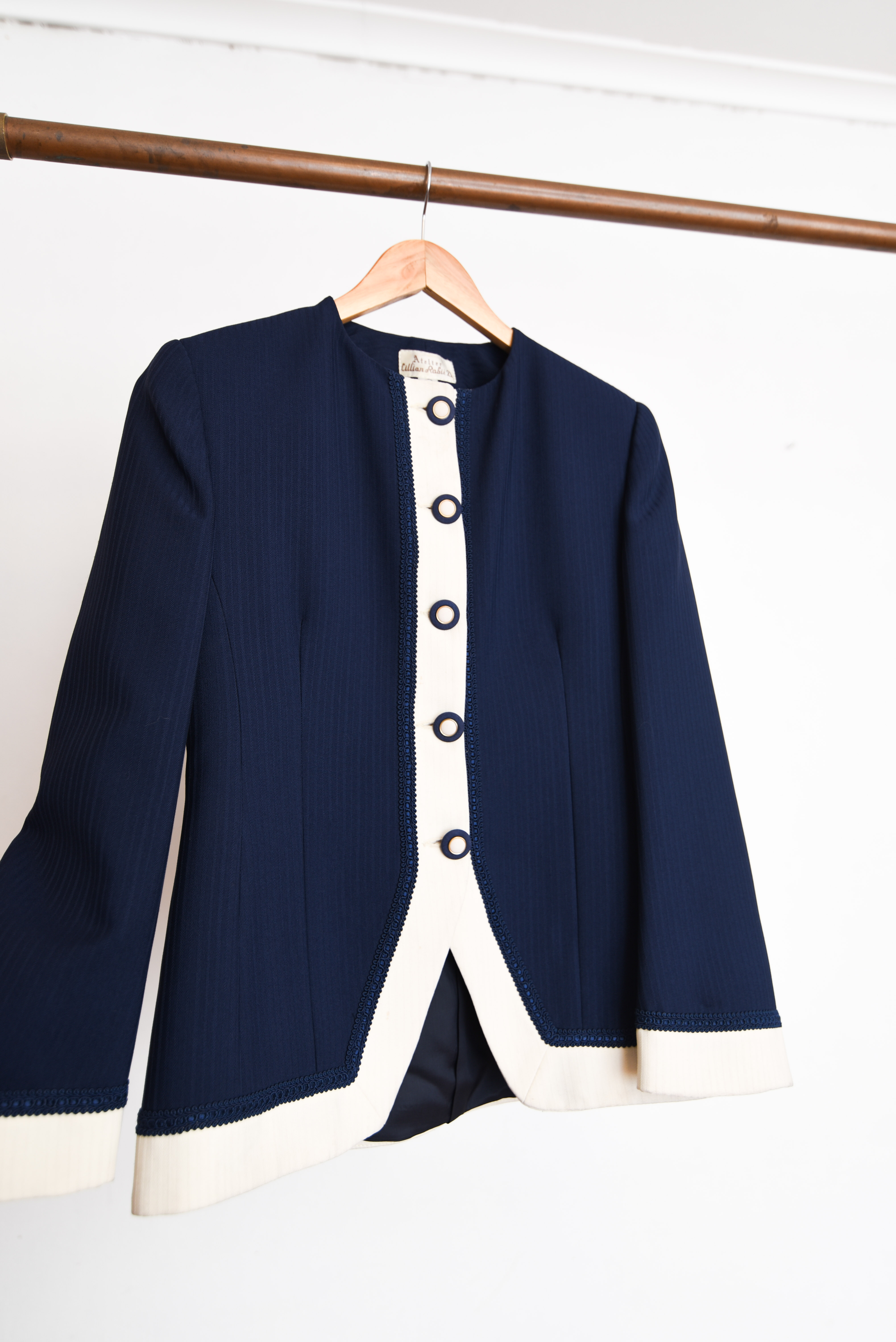Chaqueta bicolor navy vintage made in Chile