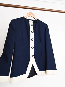 Chaqueta bicolor navy vintage made in Chile