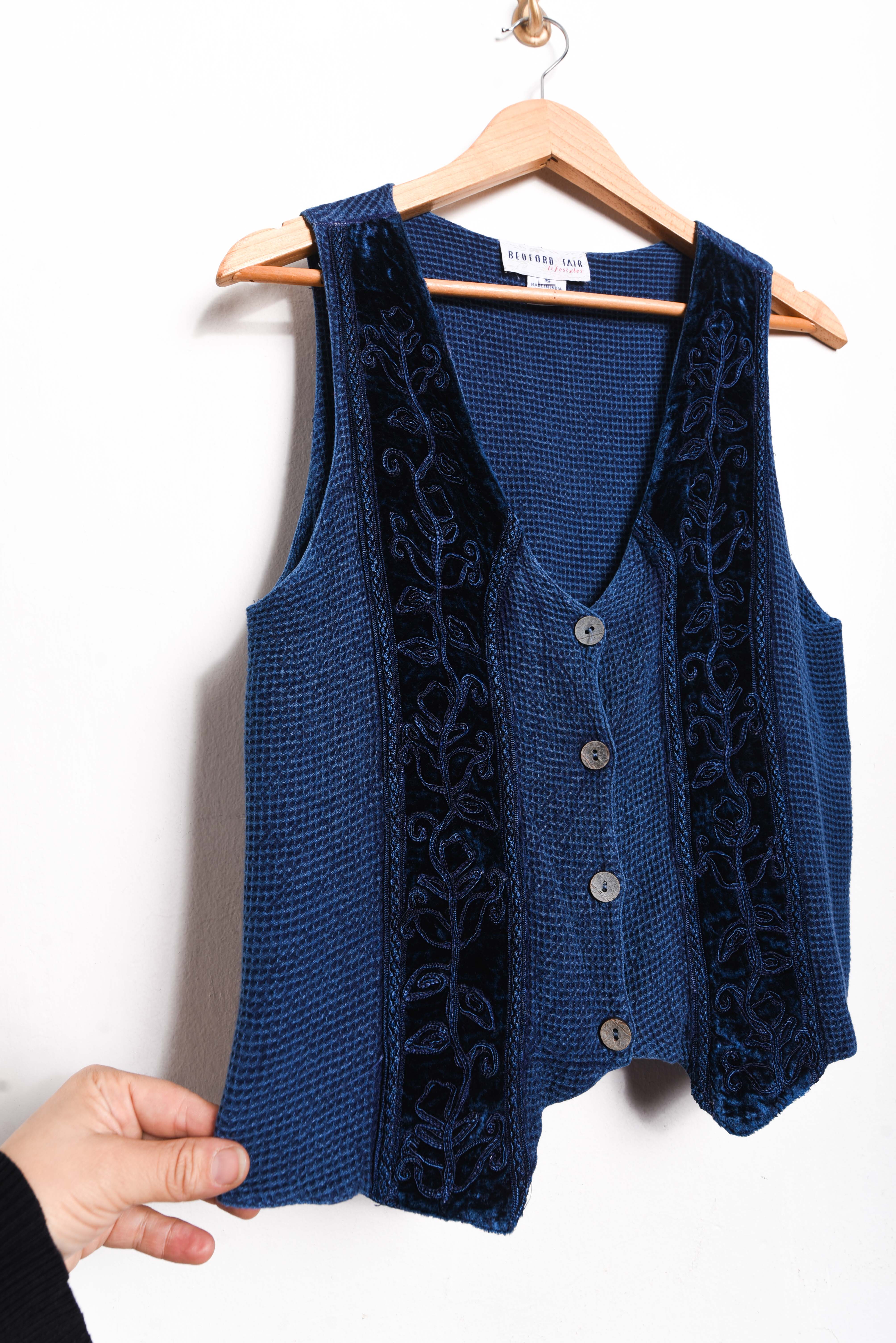 Gillet vintage blue 90s