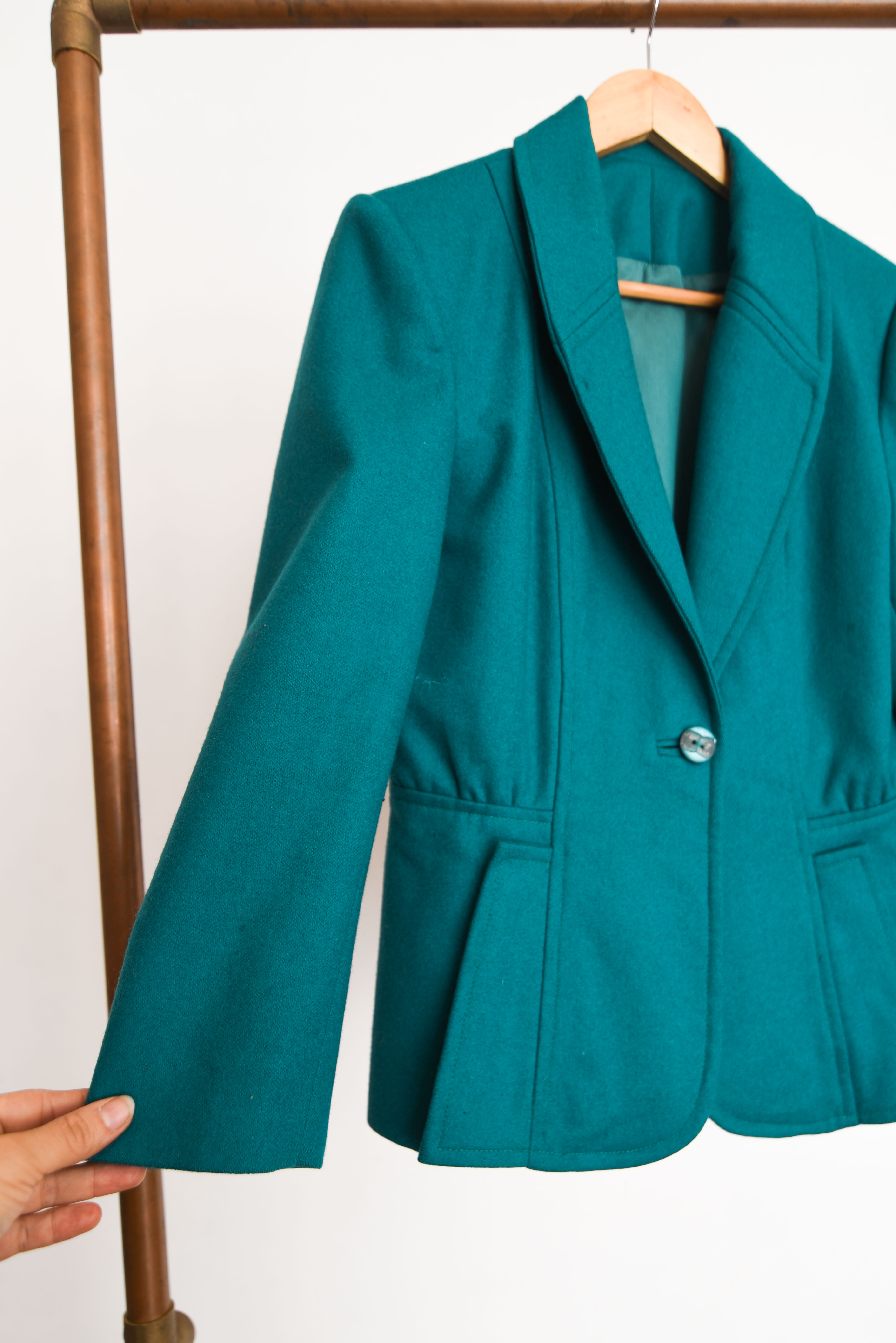 Blazer verde jade lana Bellavista Oveja Tomé