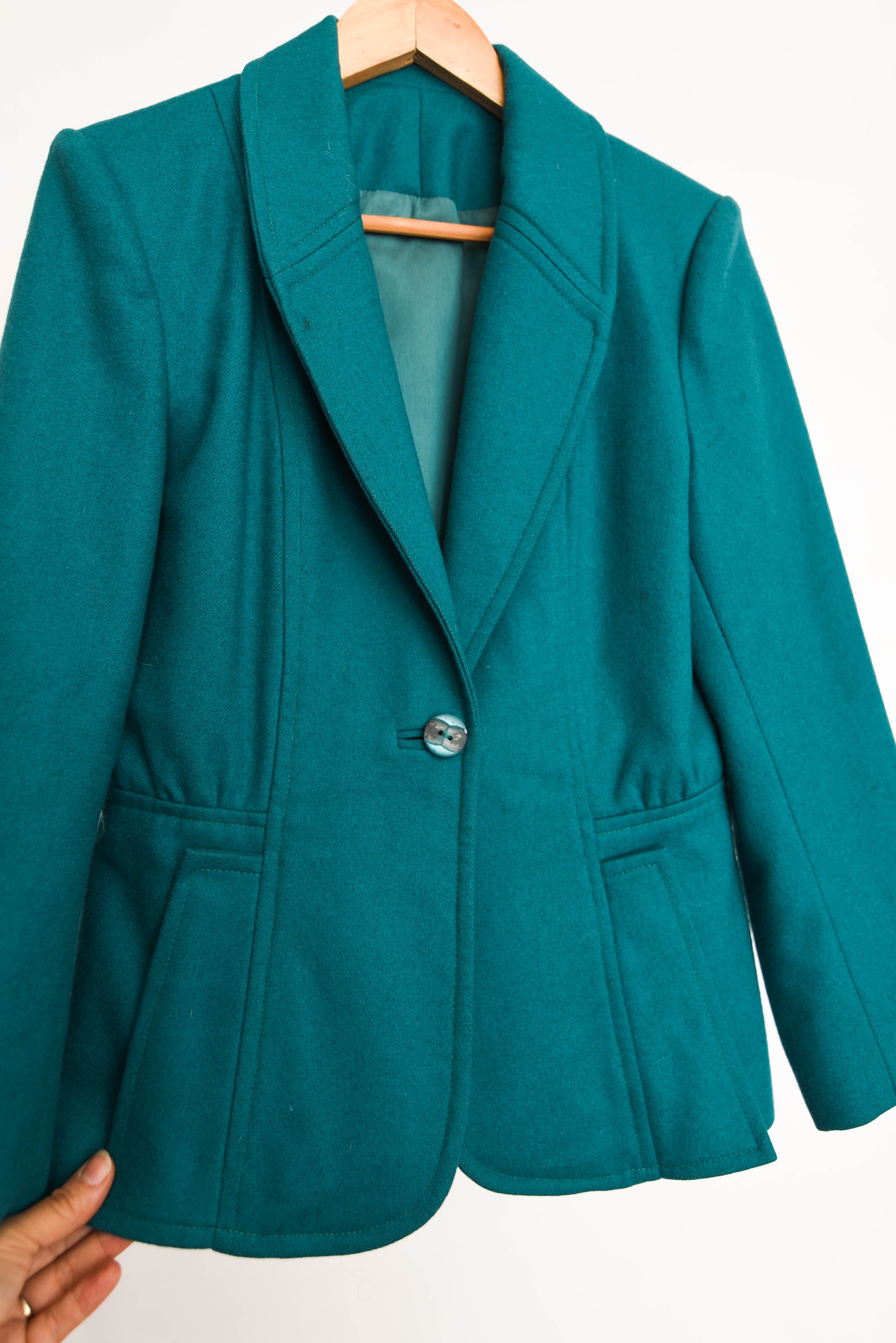 Blazer verde jade lana Bellavista Oveja Tomé