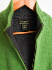 Sweater vest verde lana 90s