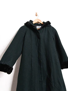 Abrigo vintage verde lana kids