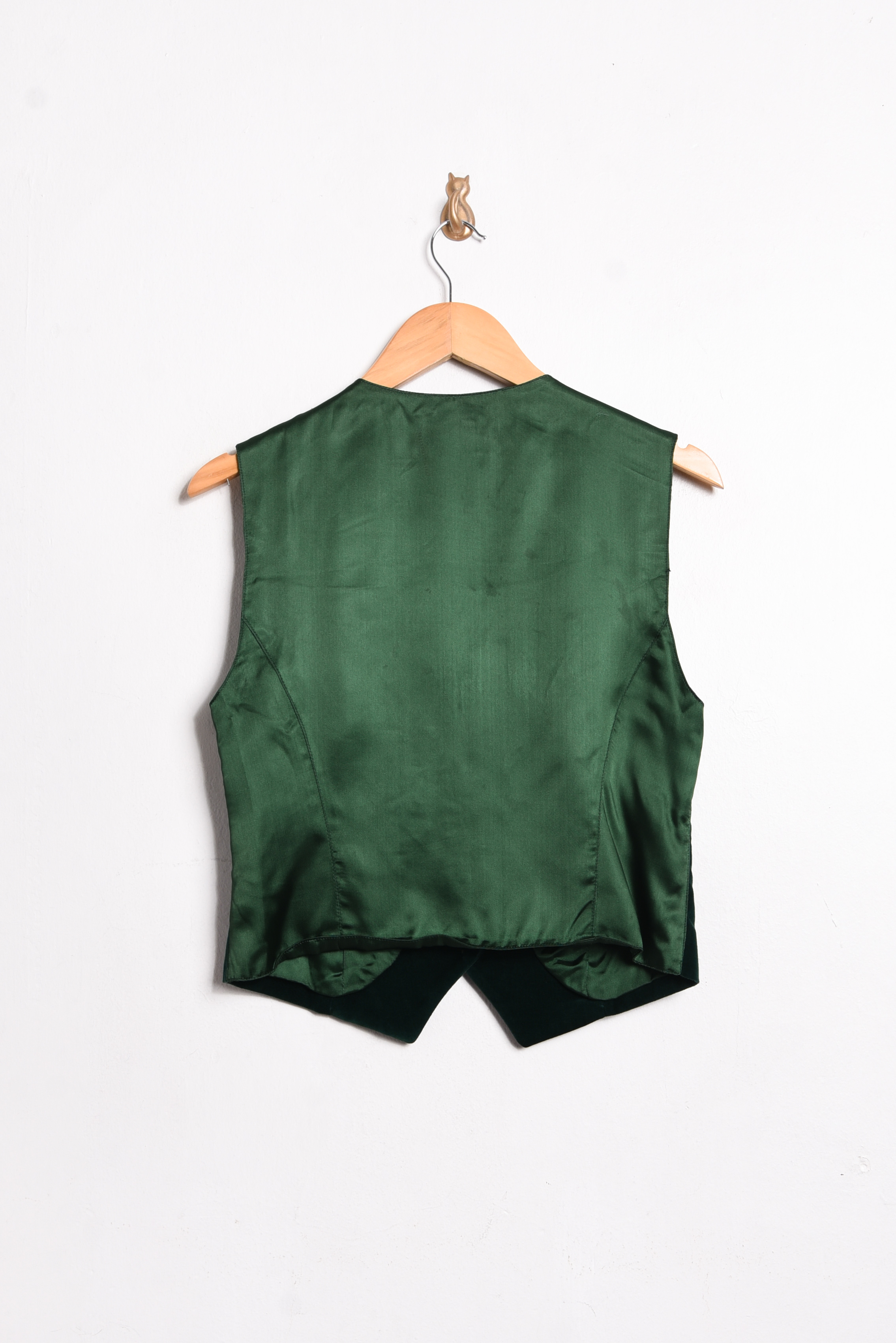 Conjunto blazer + gillet vintage verde y velvet