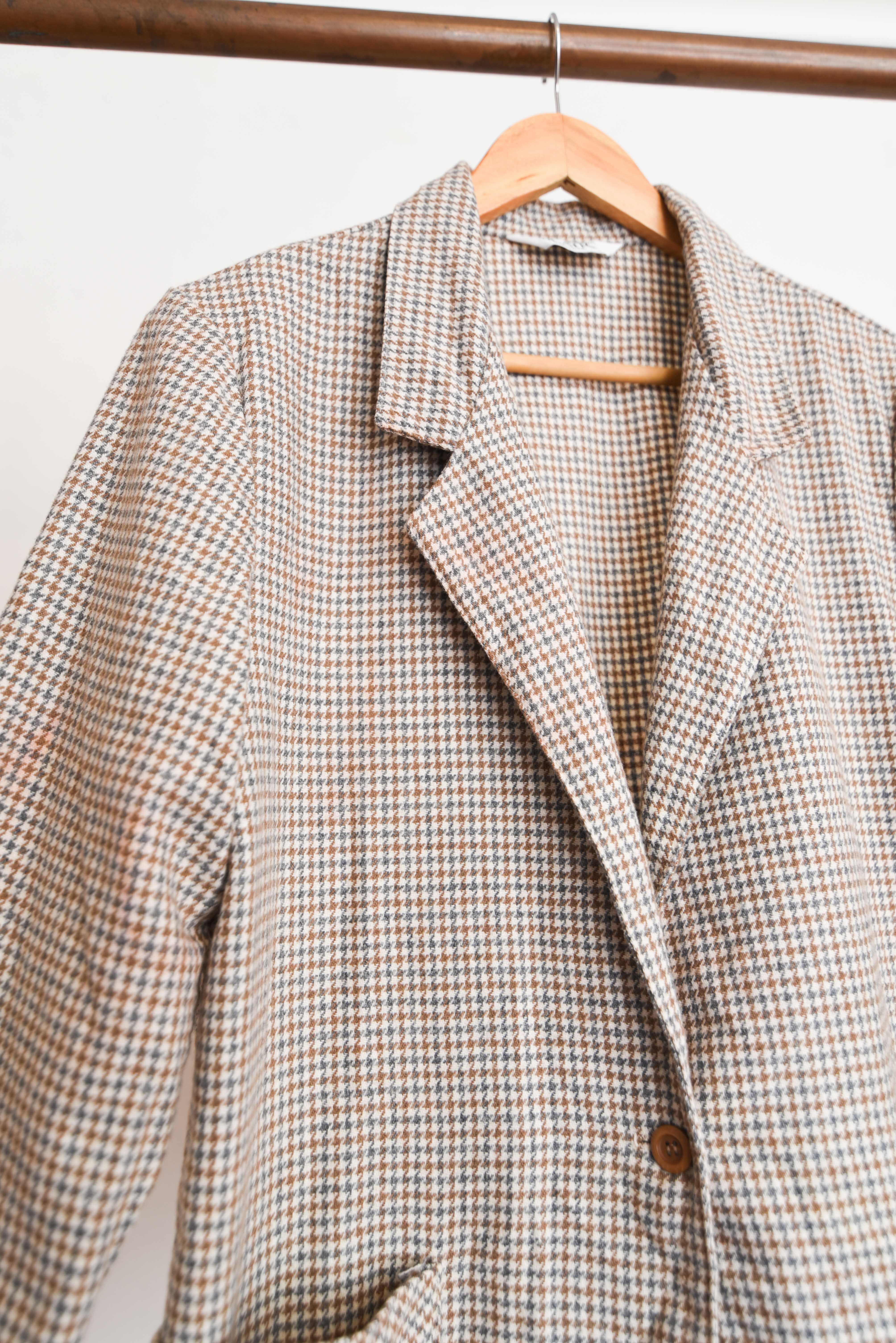Blazer pata de gallo gris 90s