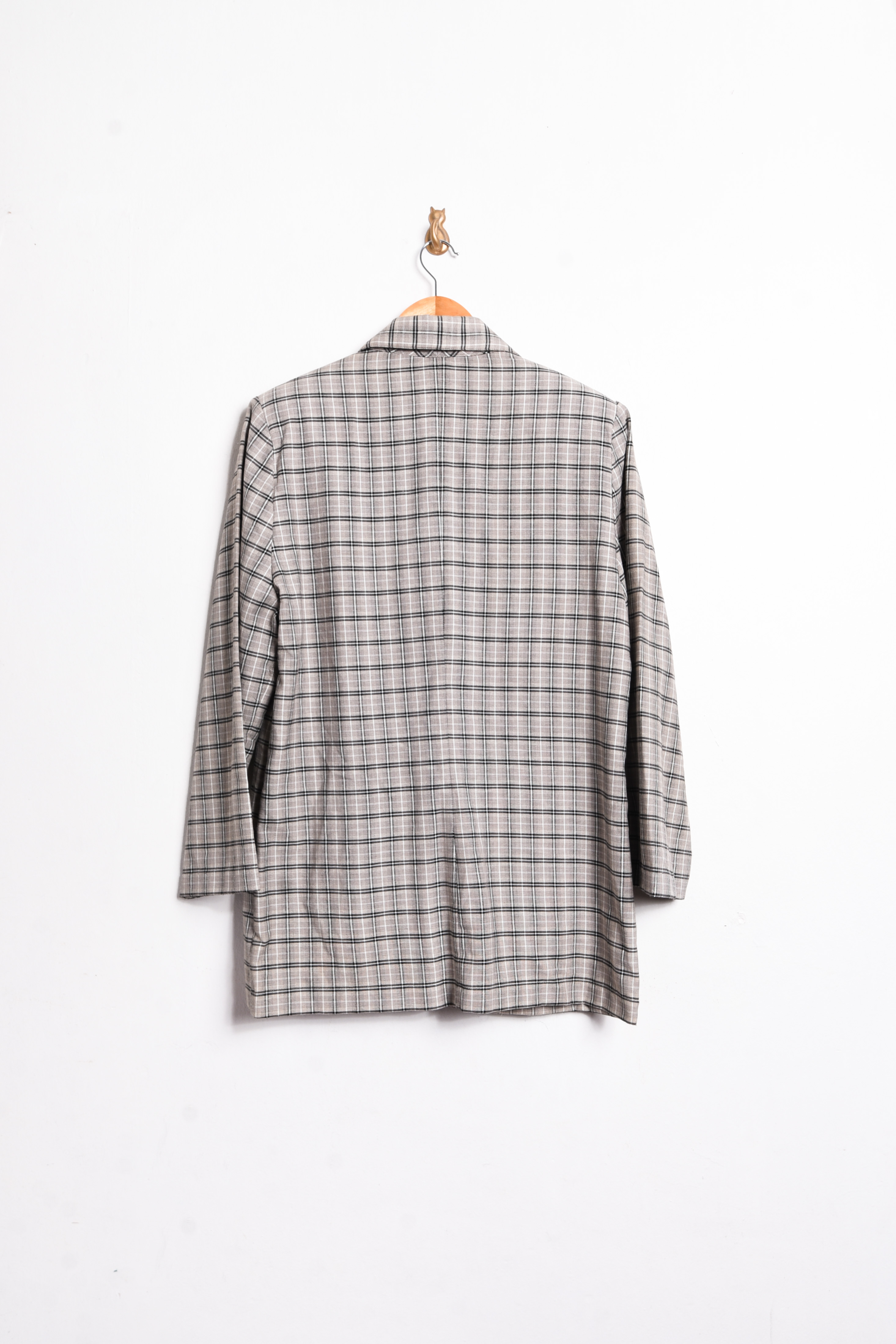 Blazer gris tartán 90s