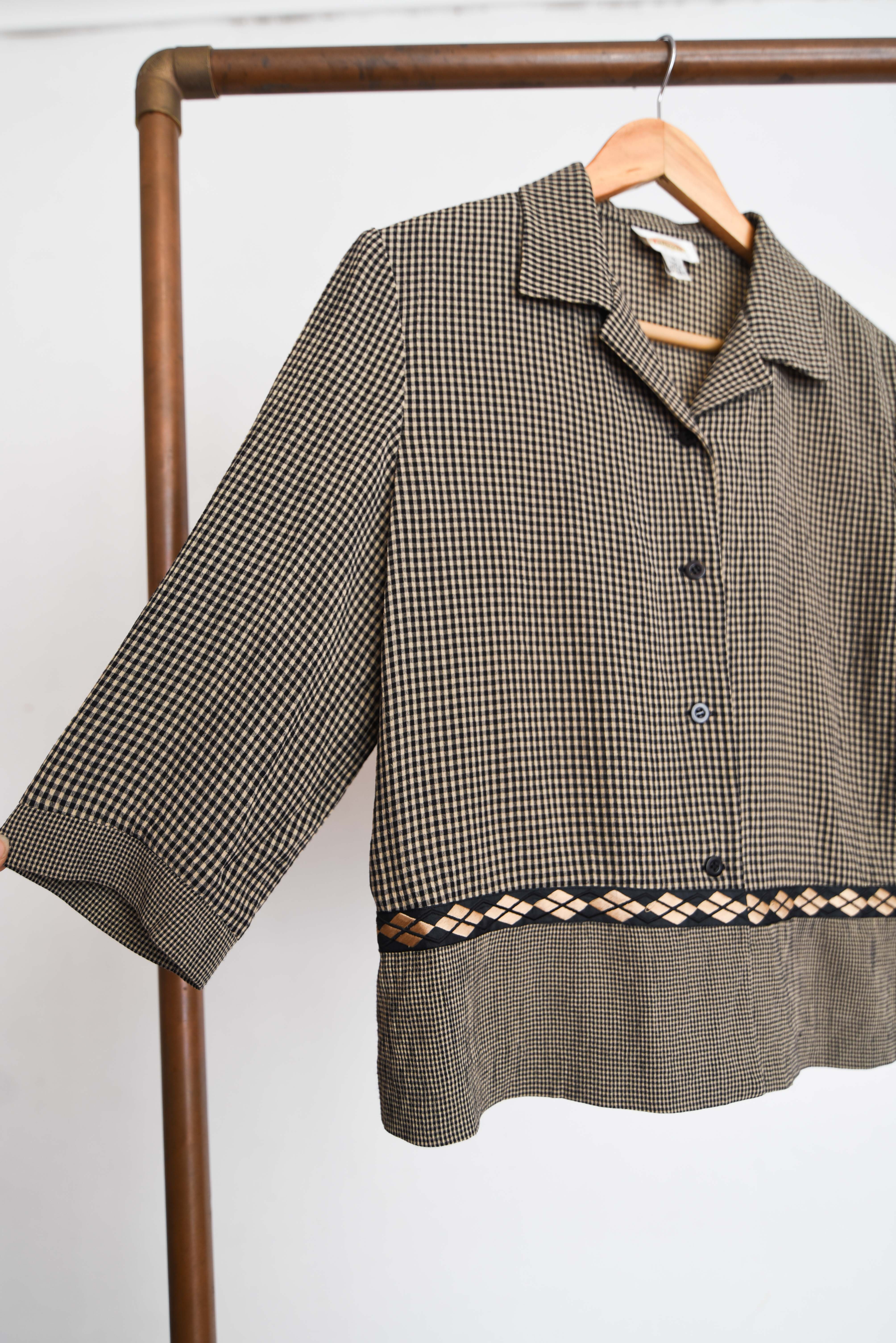 Blusa gingham 90s