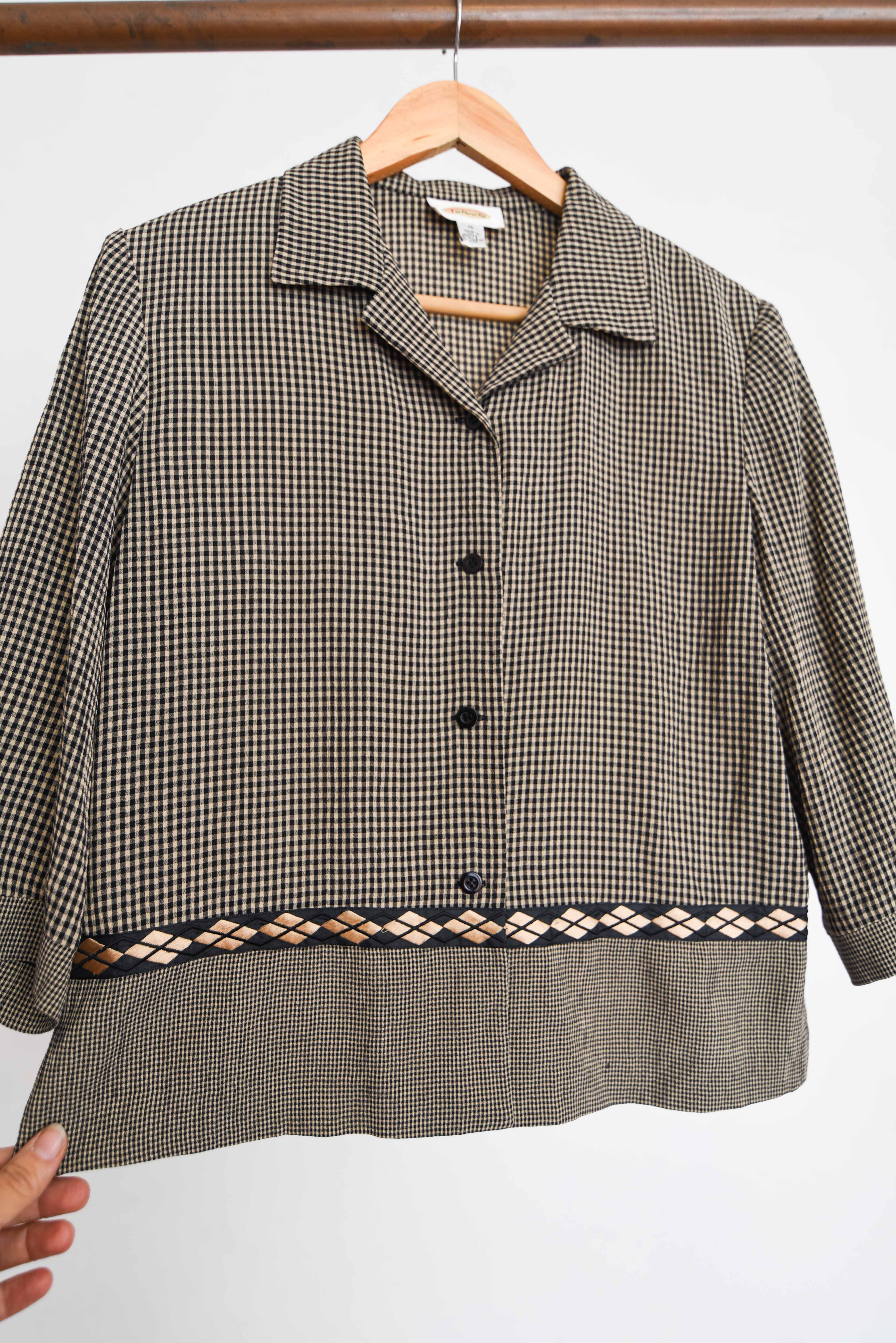 Blusa gingham 90s