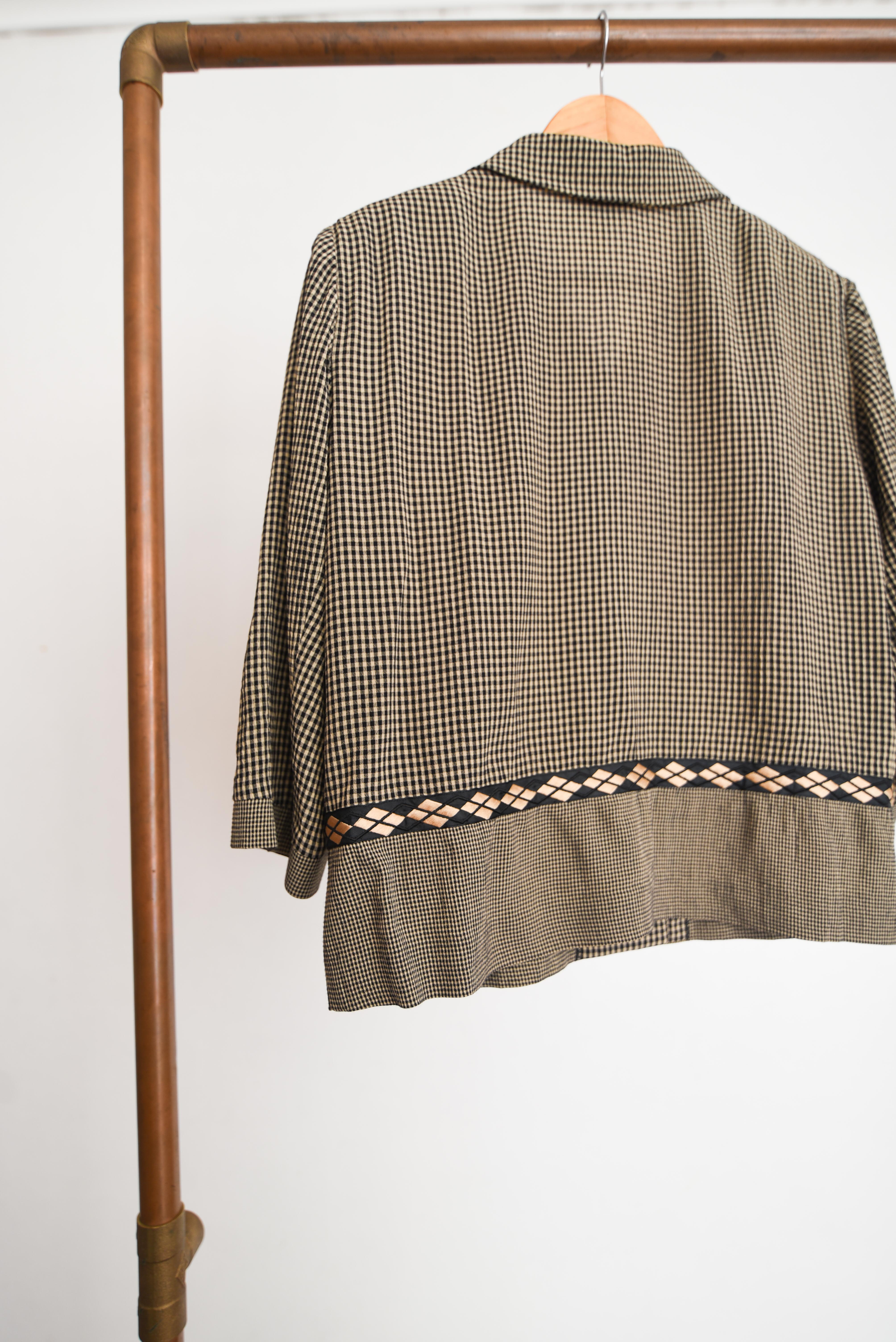 Blusa gingham 90s