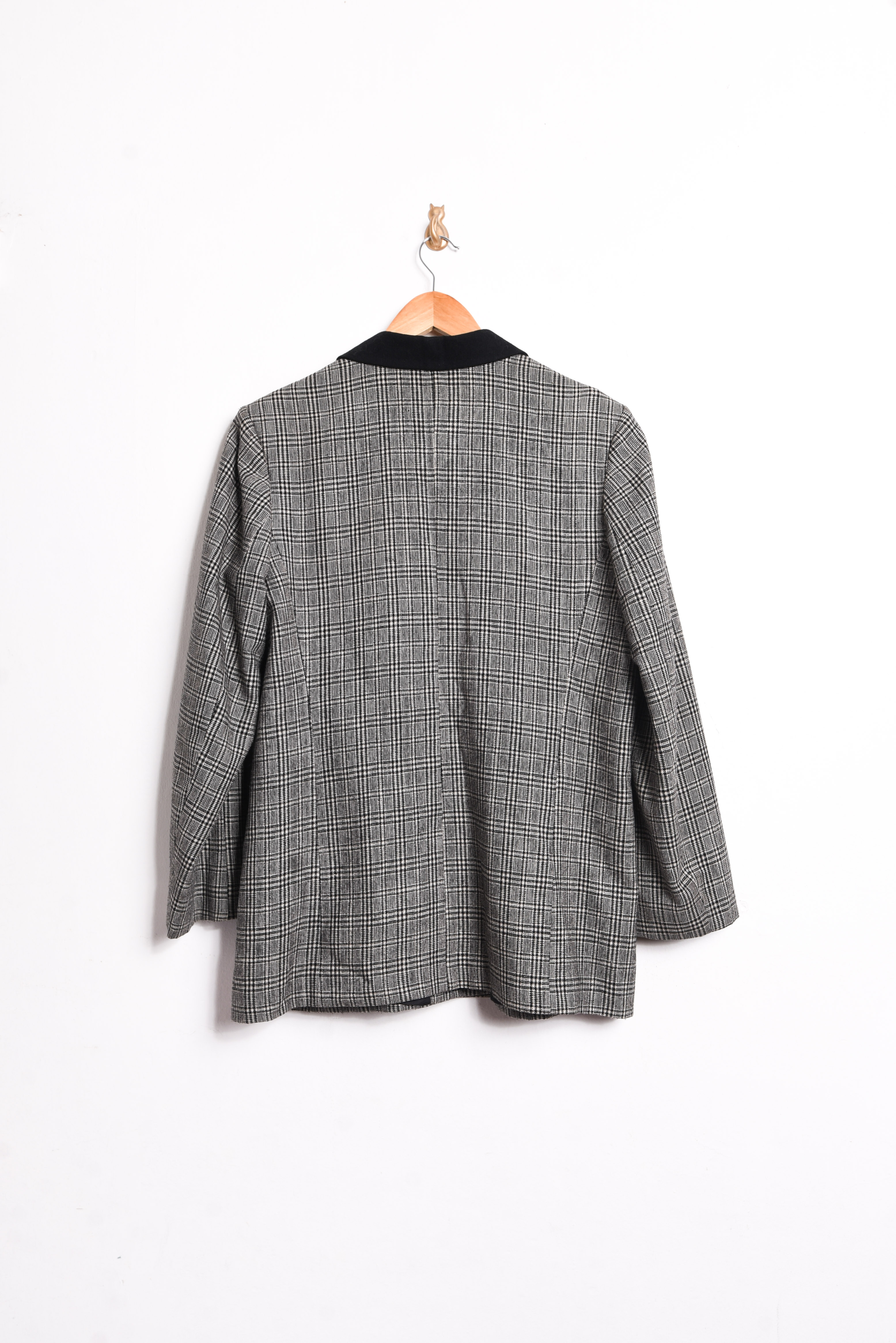 Blazer gris Principe de Gales vintage lana