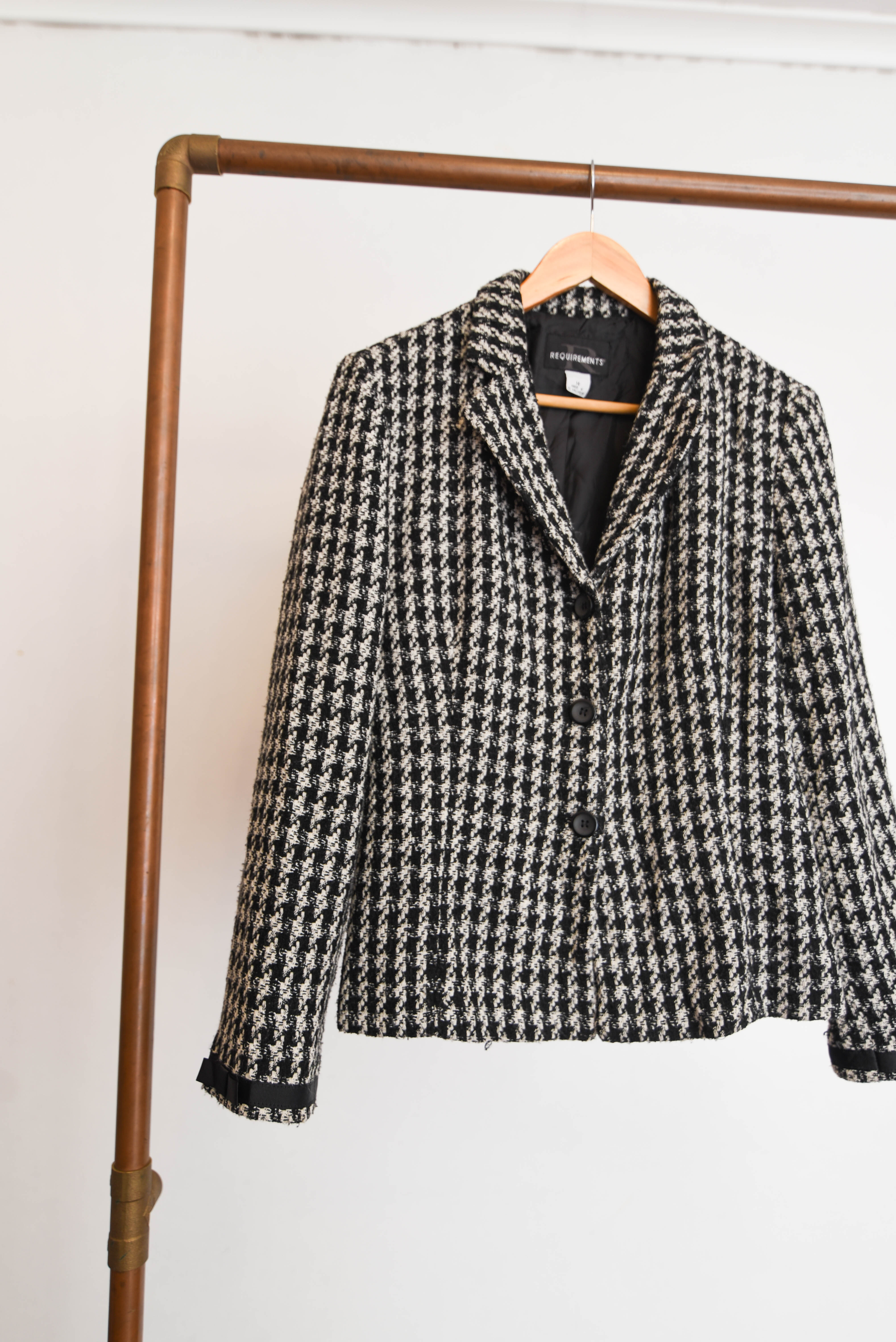 Blazer pata de gallo ribbons
