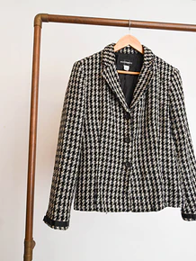 Blazer pata de gallo ribbons