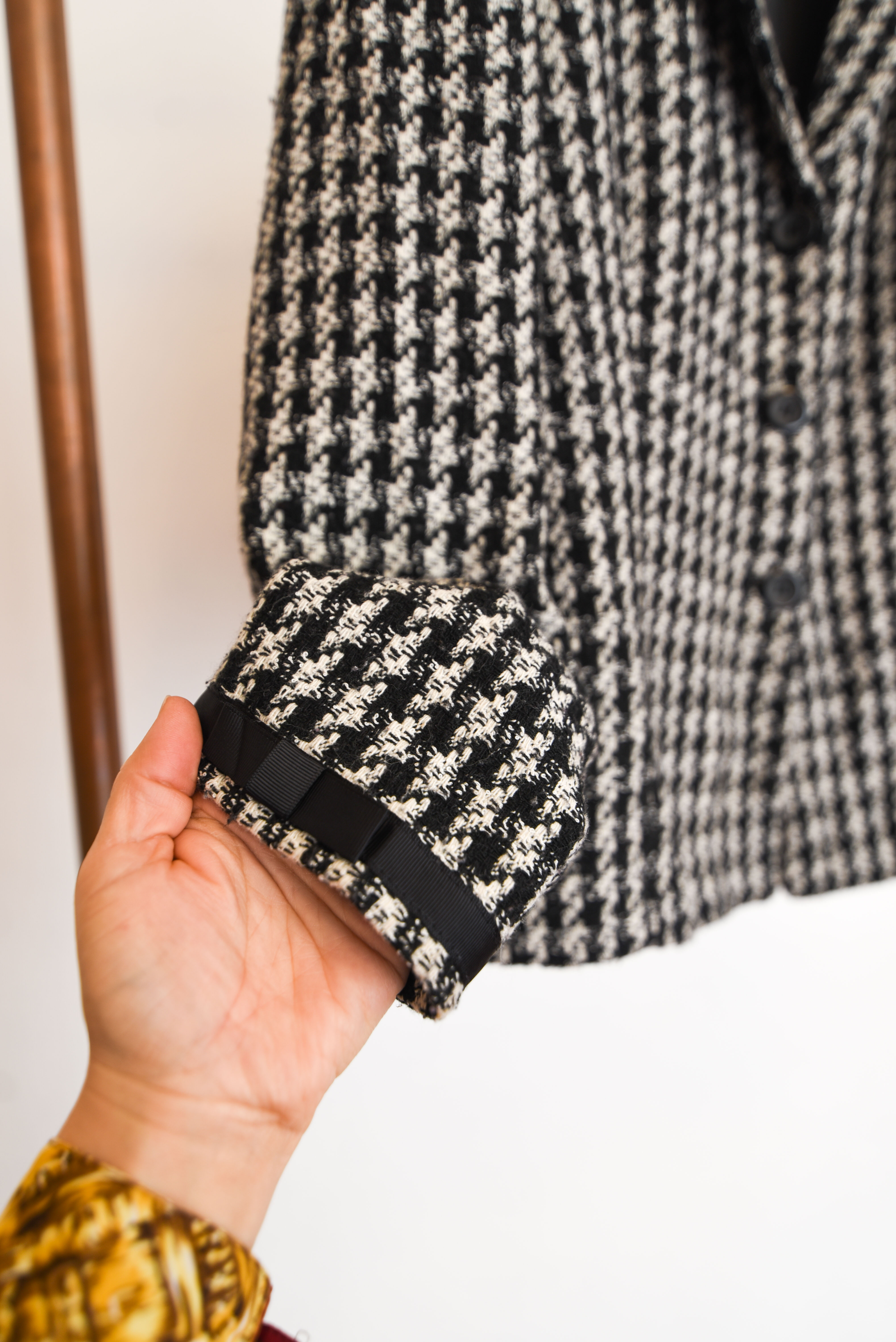Blazer pata de gallo ribbons