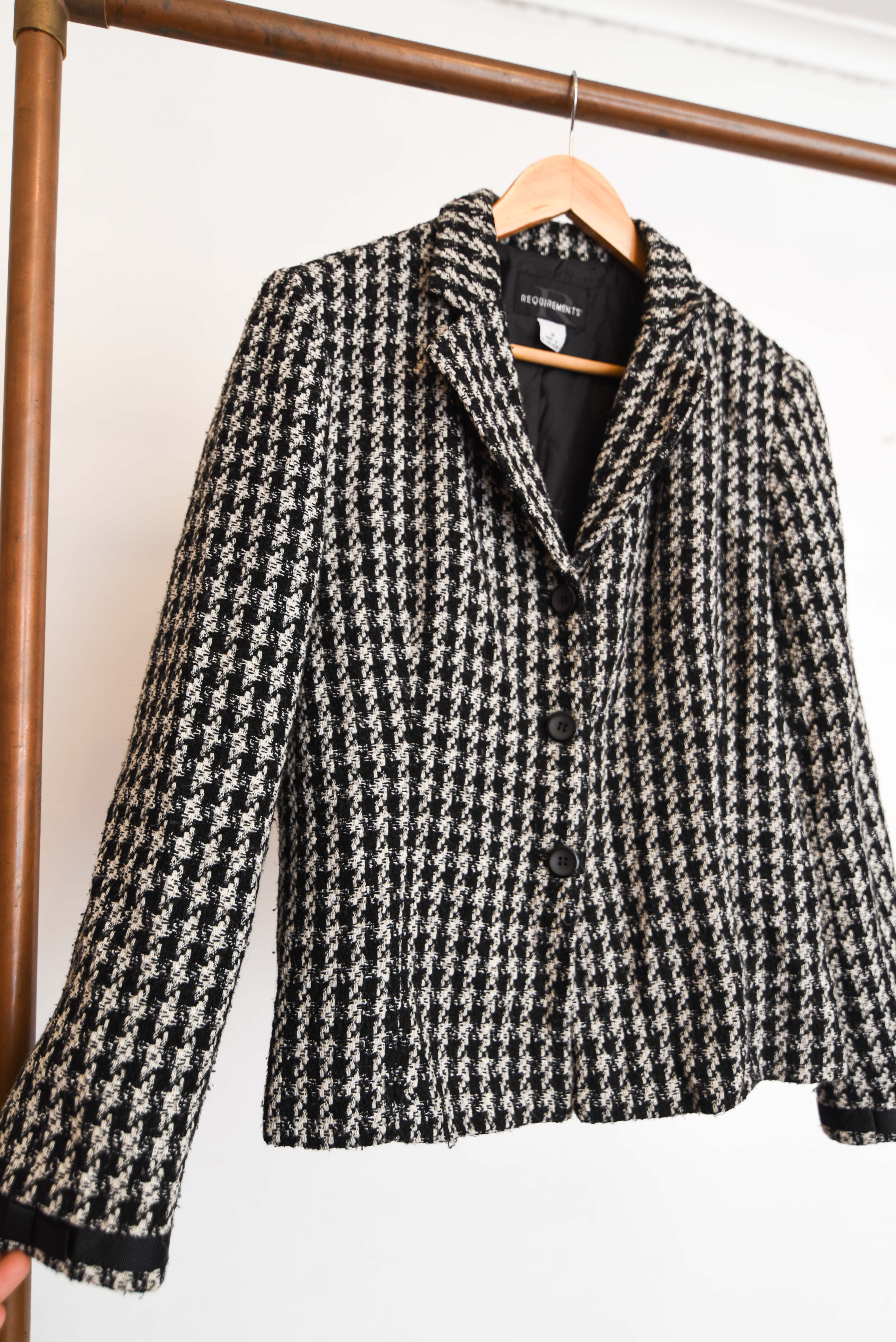 Blazer pata de gallo ribbons