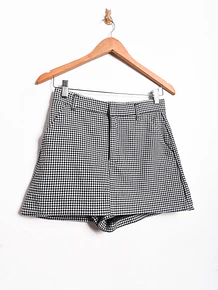 Falda short pata de gallo b&w