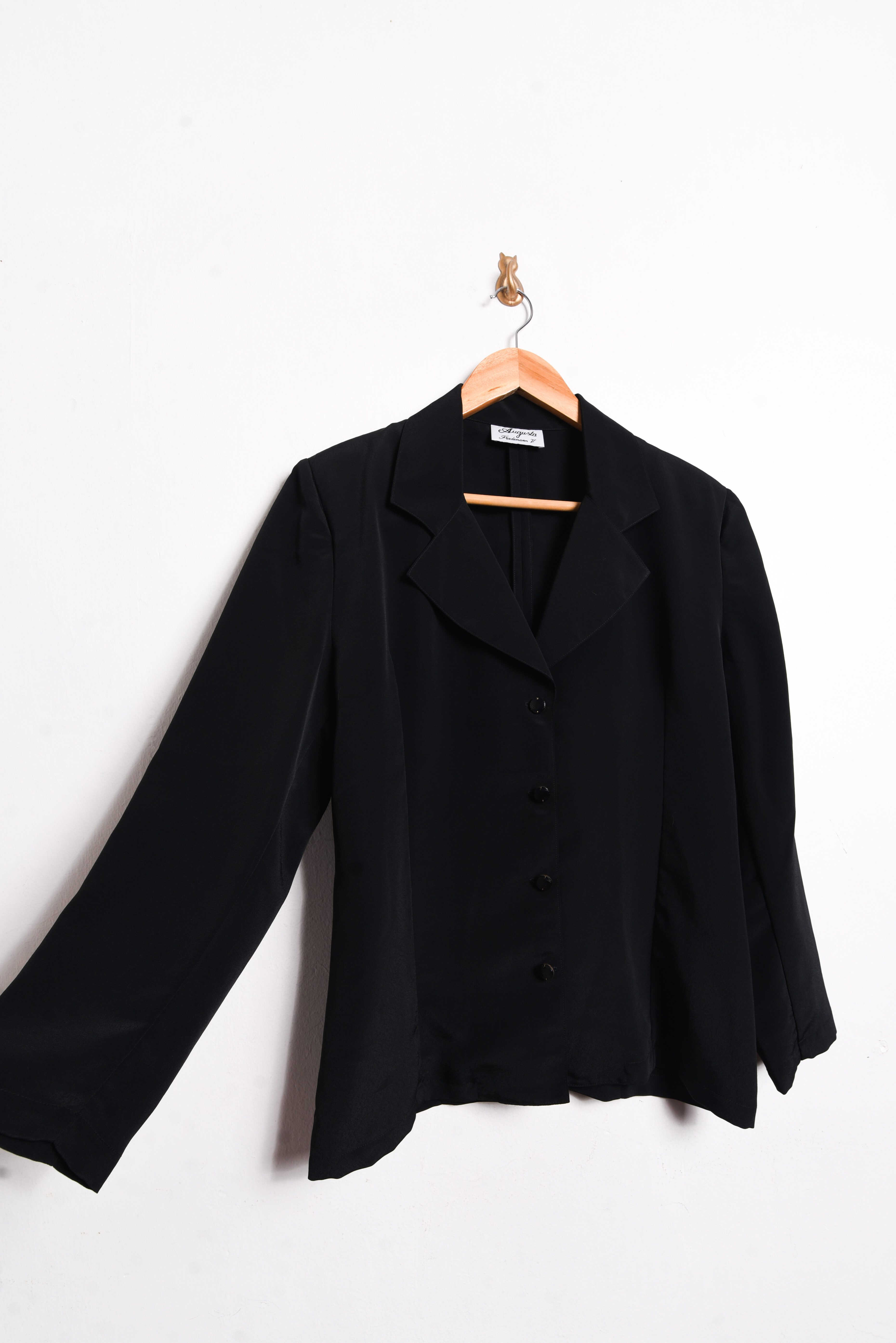 Blusa negra formal vintage