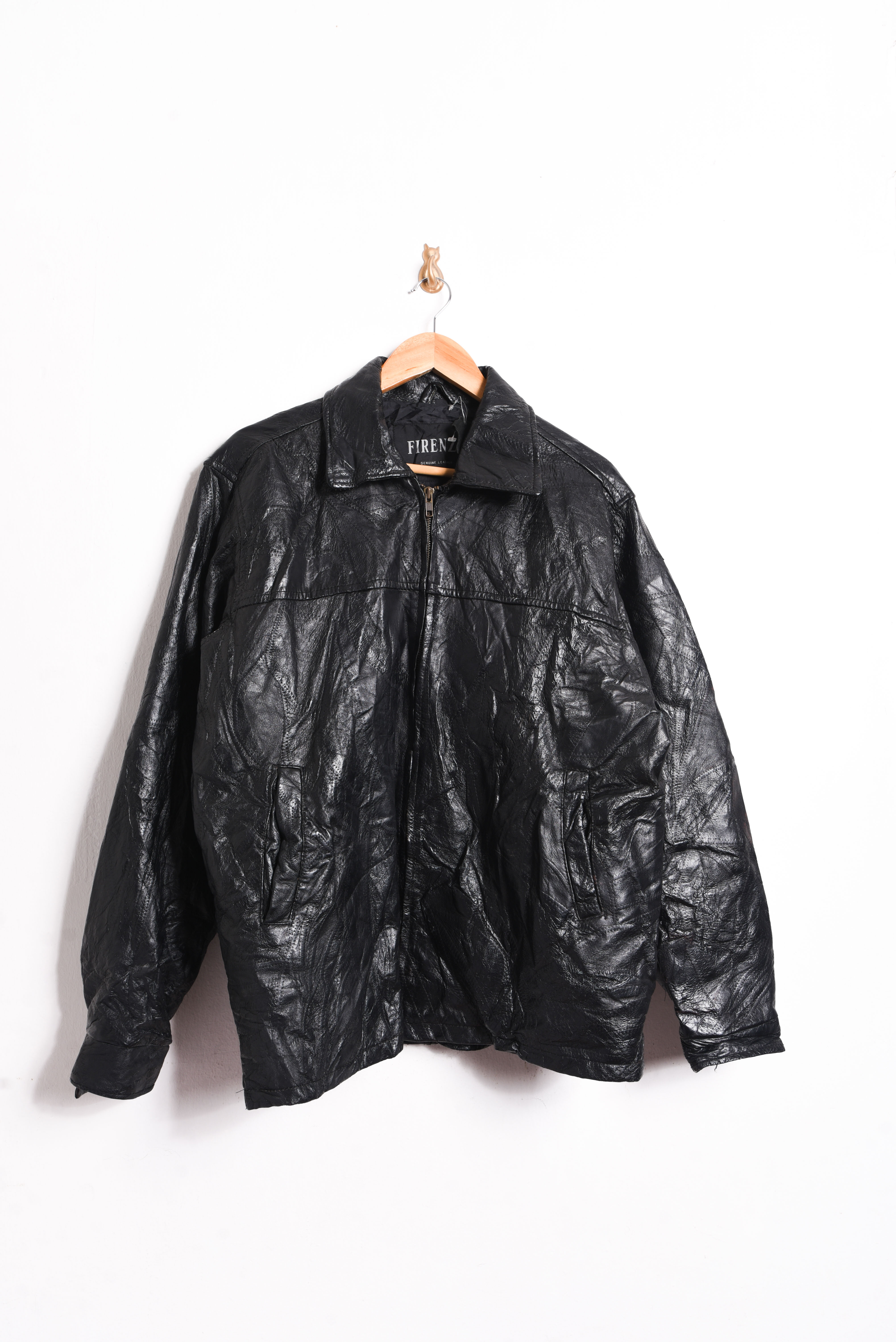 Chaqueta cuero patchwork