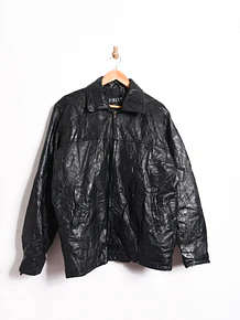 Chaqueta cuero patchwork