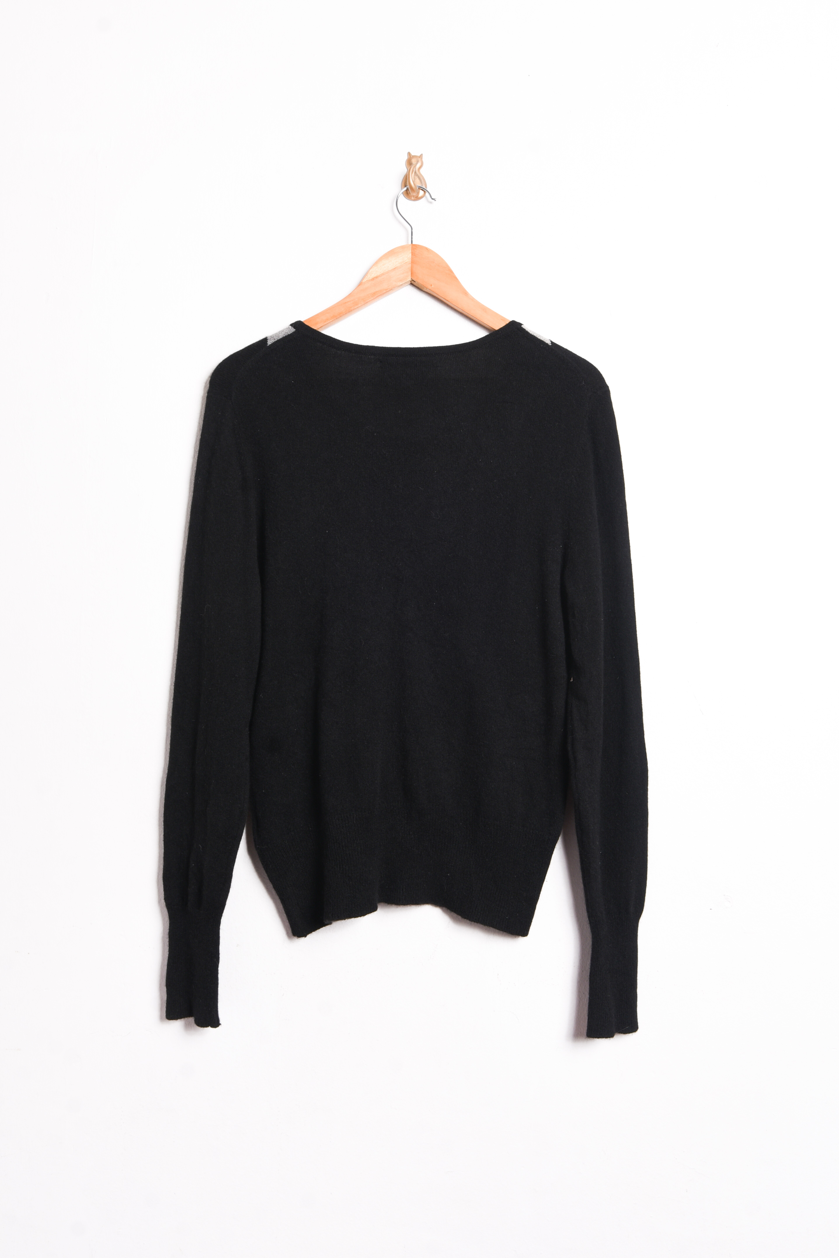 Cardigan negro cachemira rombos