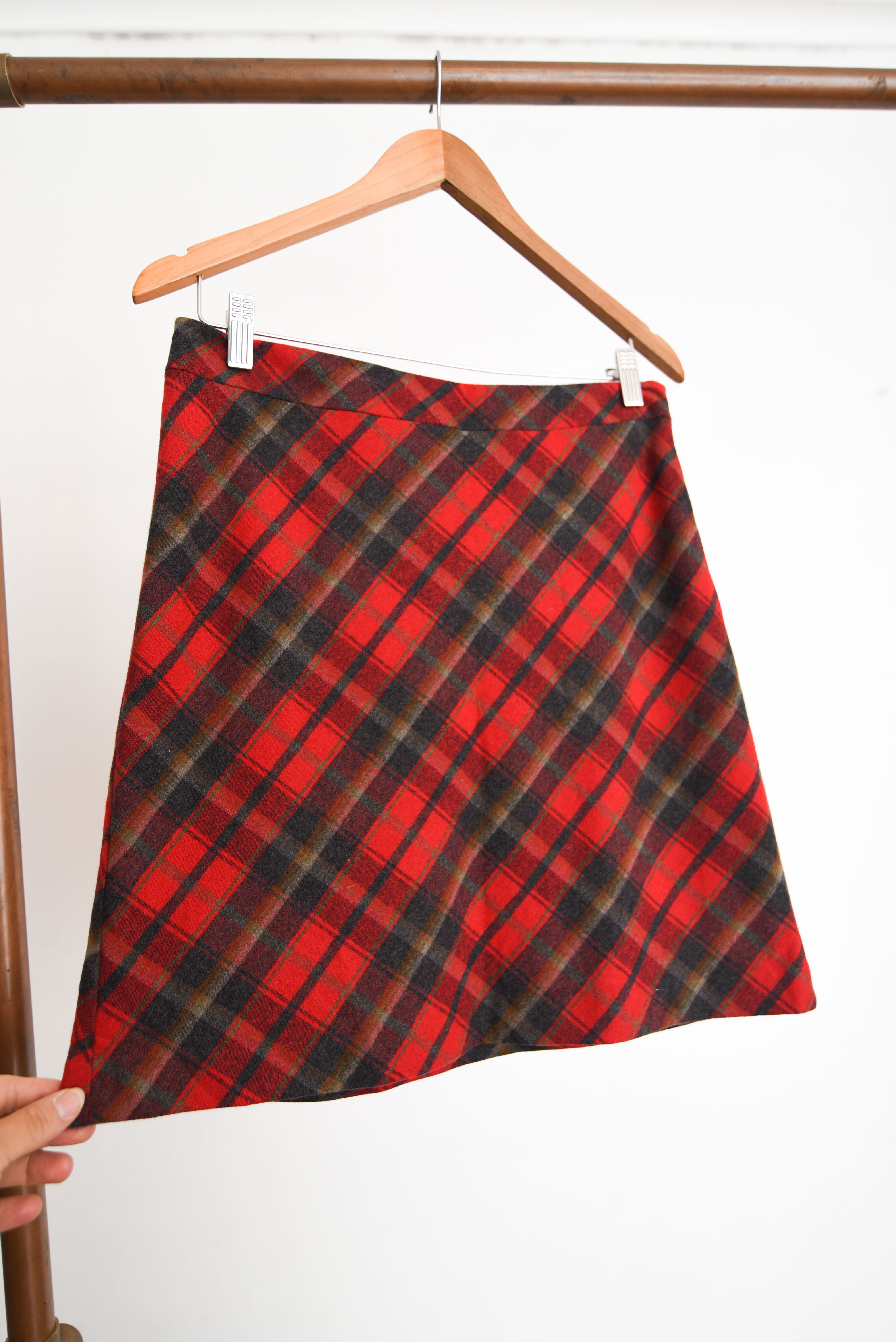 Falda tartán red vintage
