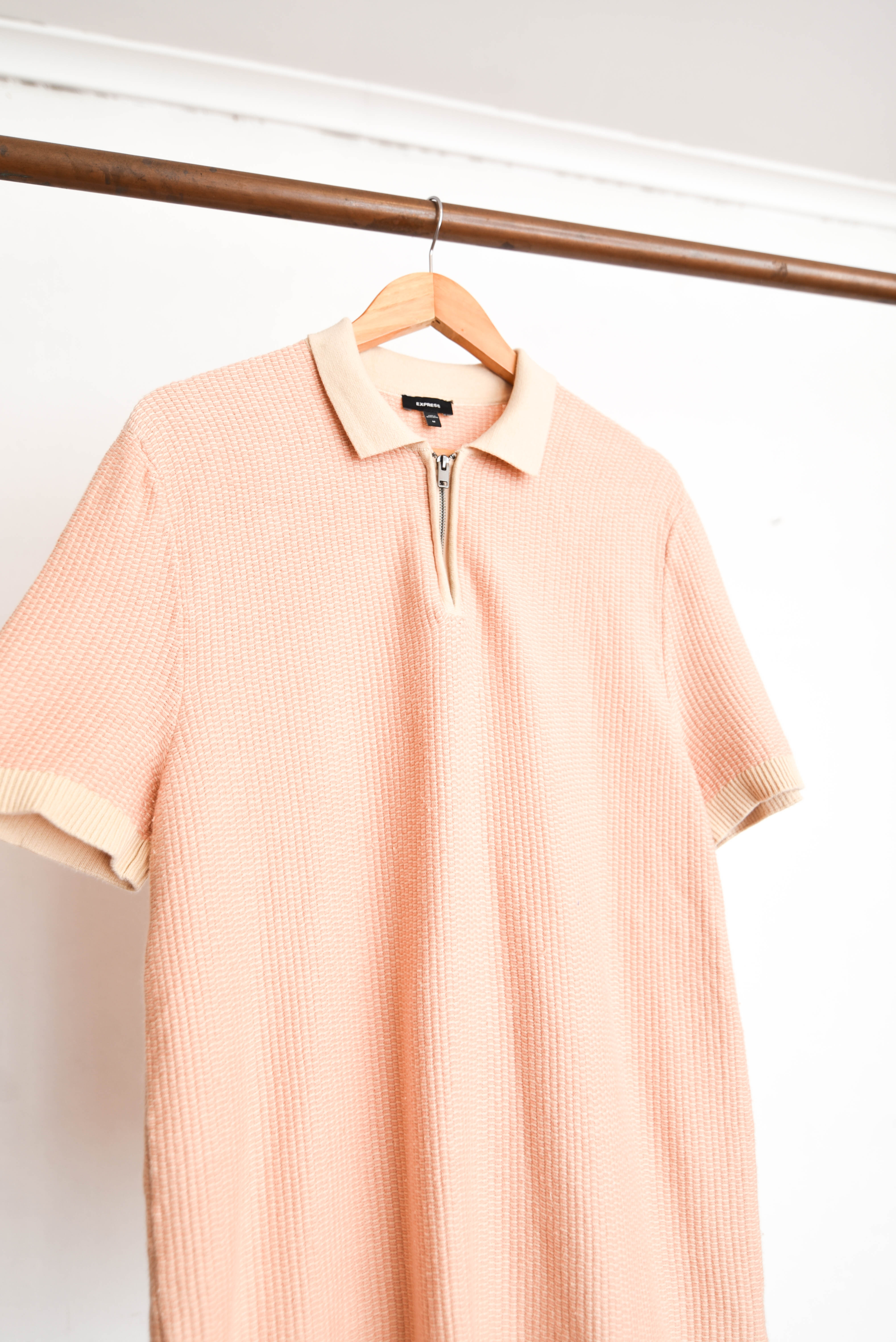Top knit peach cuellito