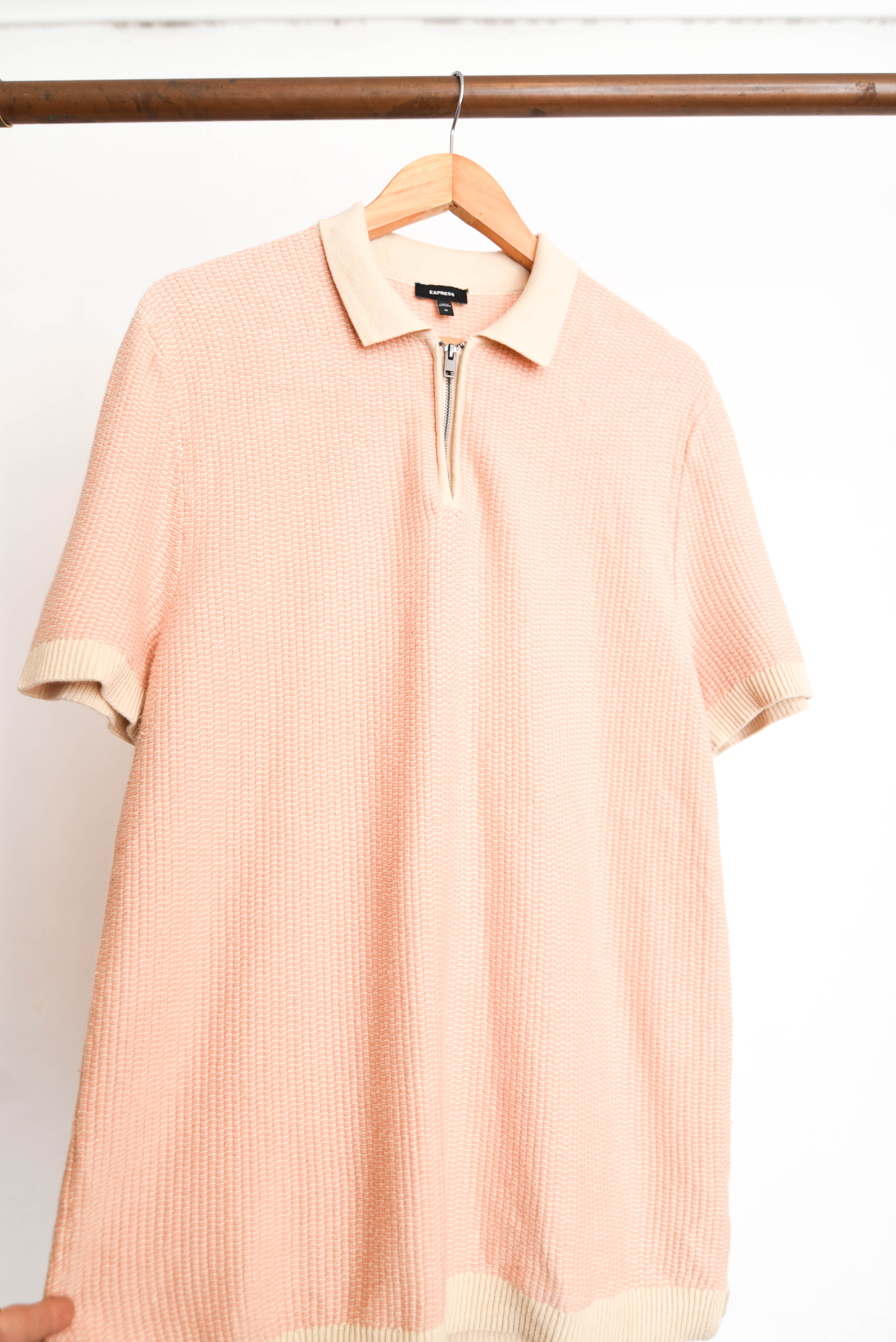 Top knit peach cuellito
